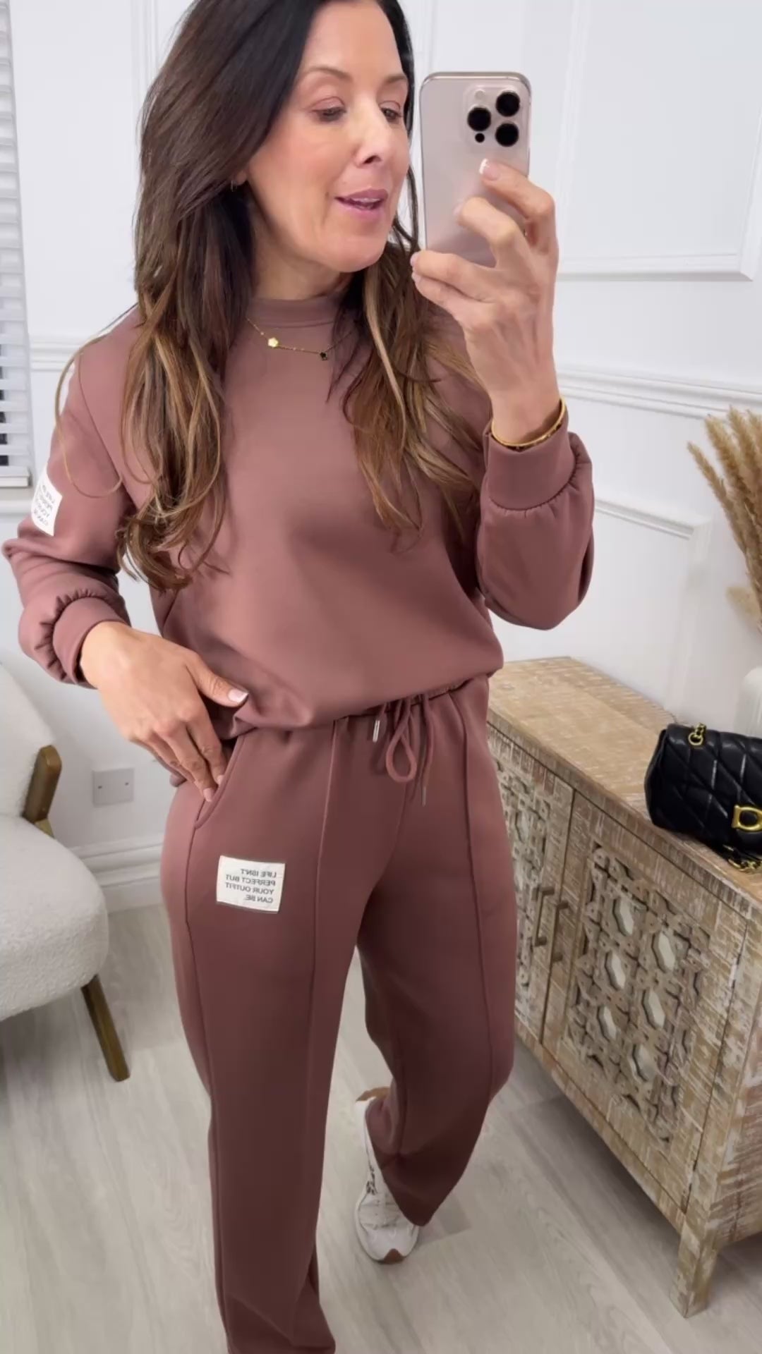 Gail Coffee Seam Detail Set