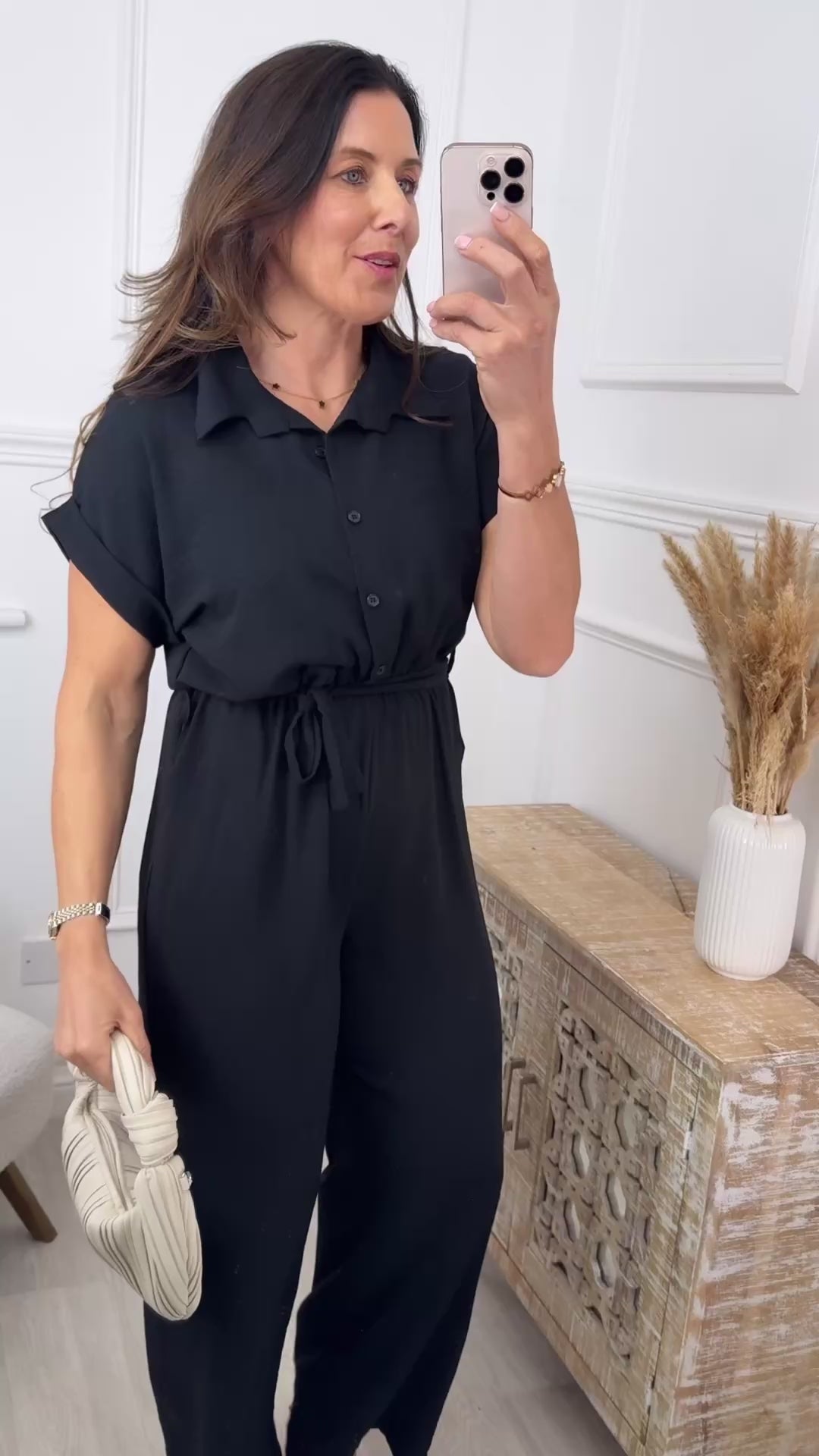 Gwenda Black Straight Leg Jumpsuit