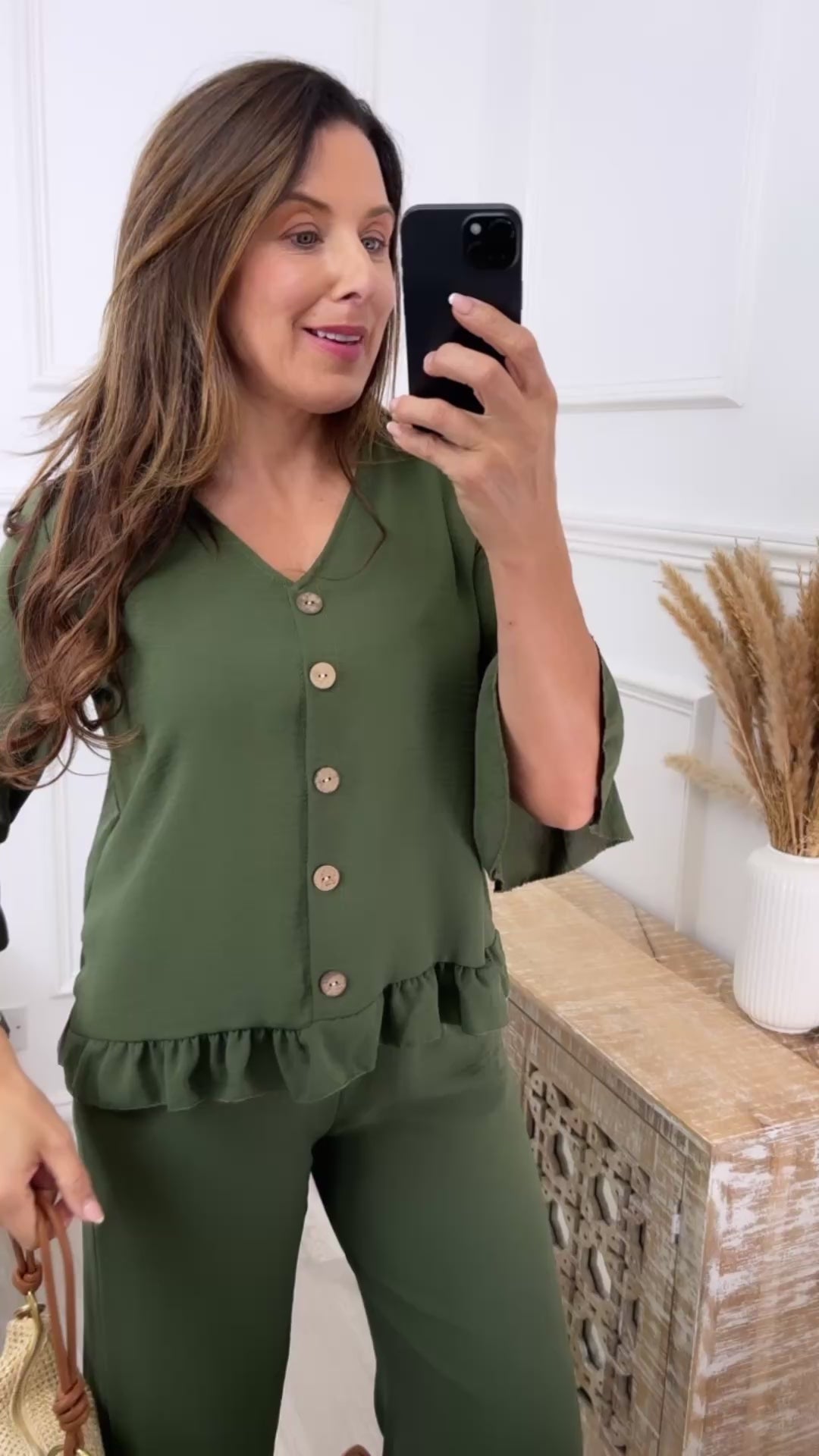 Dana Khaki Two Piece Set