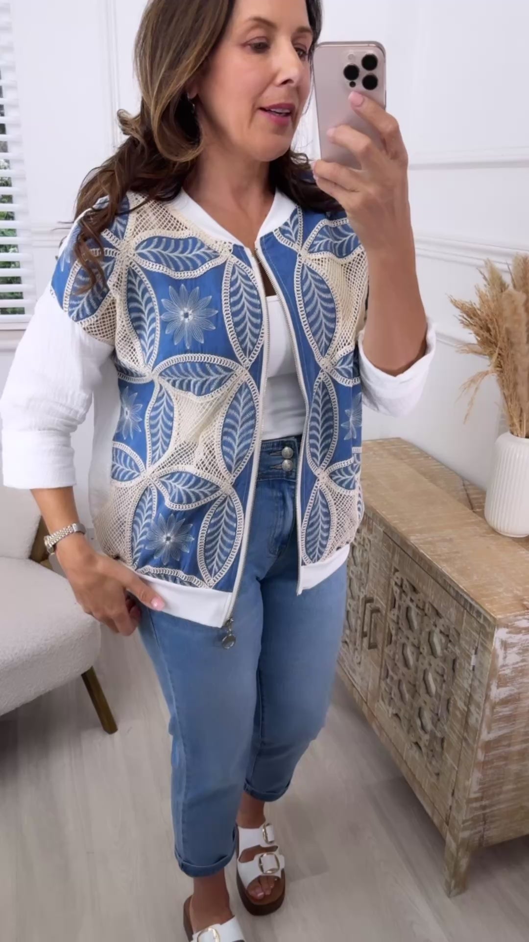 Telma Blue Summer Bomber Jacket