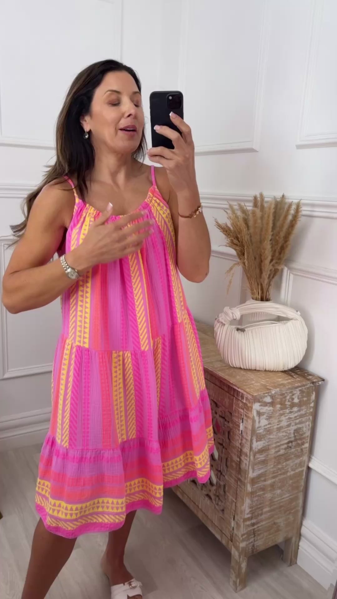 Phoebe Pink Mini Sun Dress