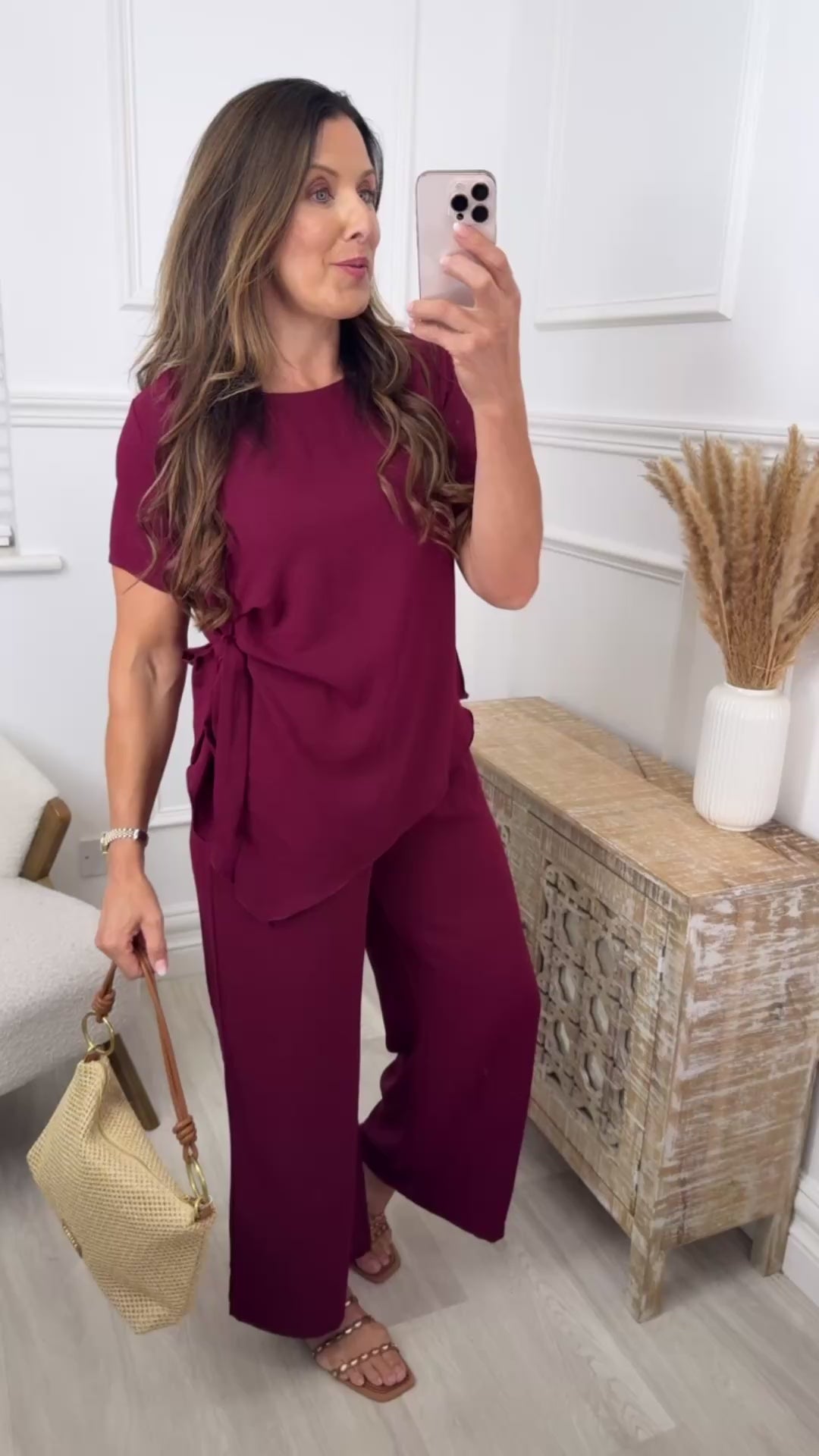 🖤Pre Order🖤 Siofra Wine Tie Side Set