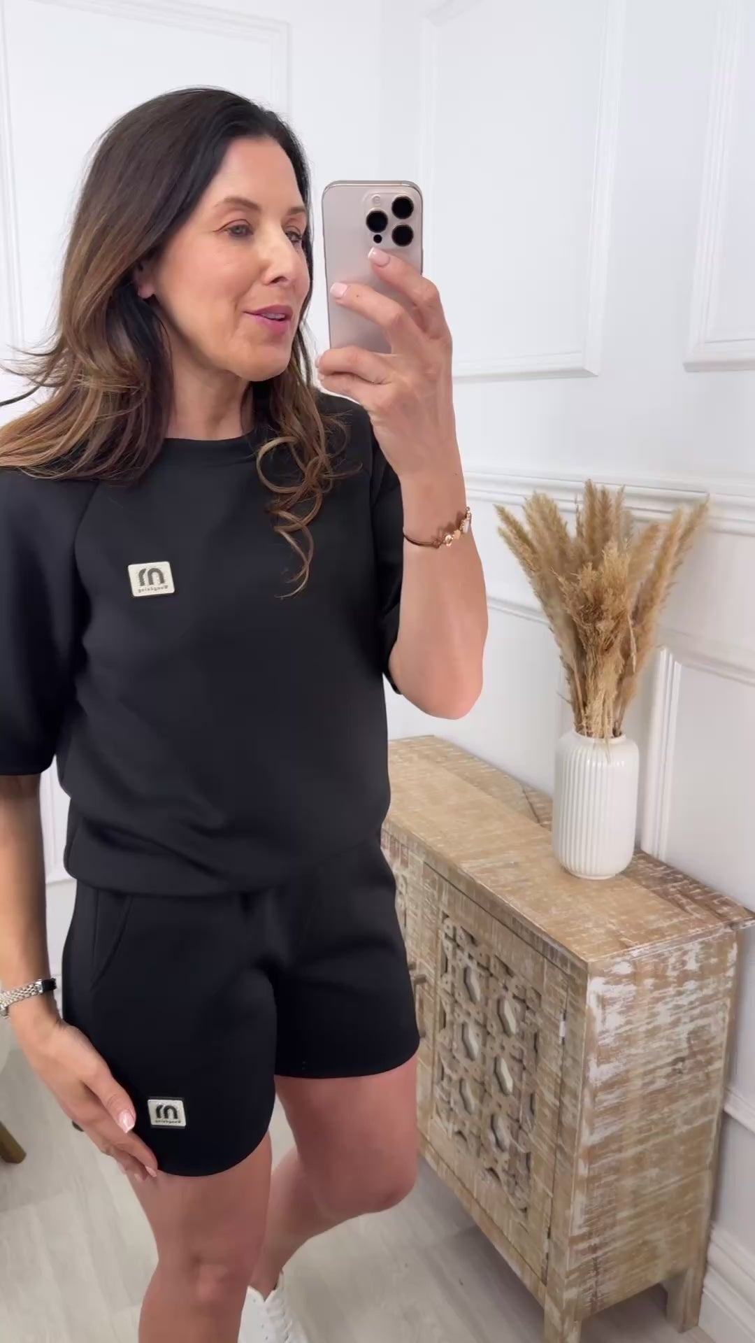 Tracey Black Shorts Set