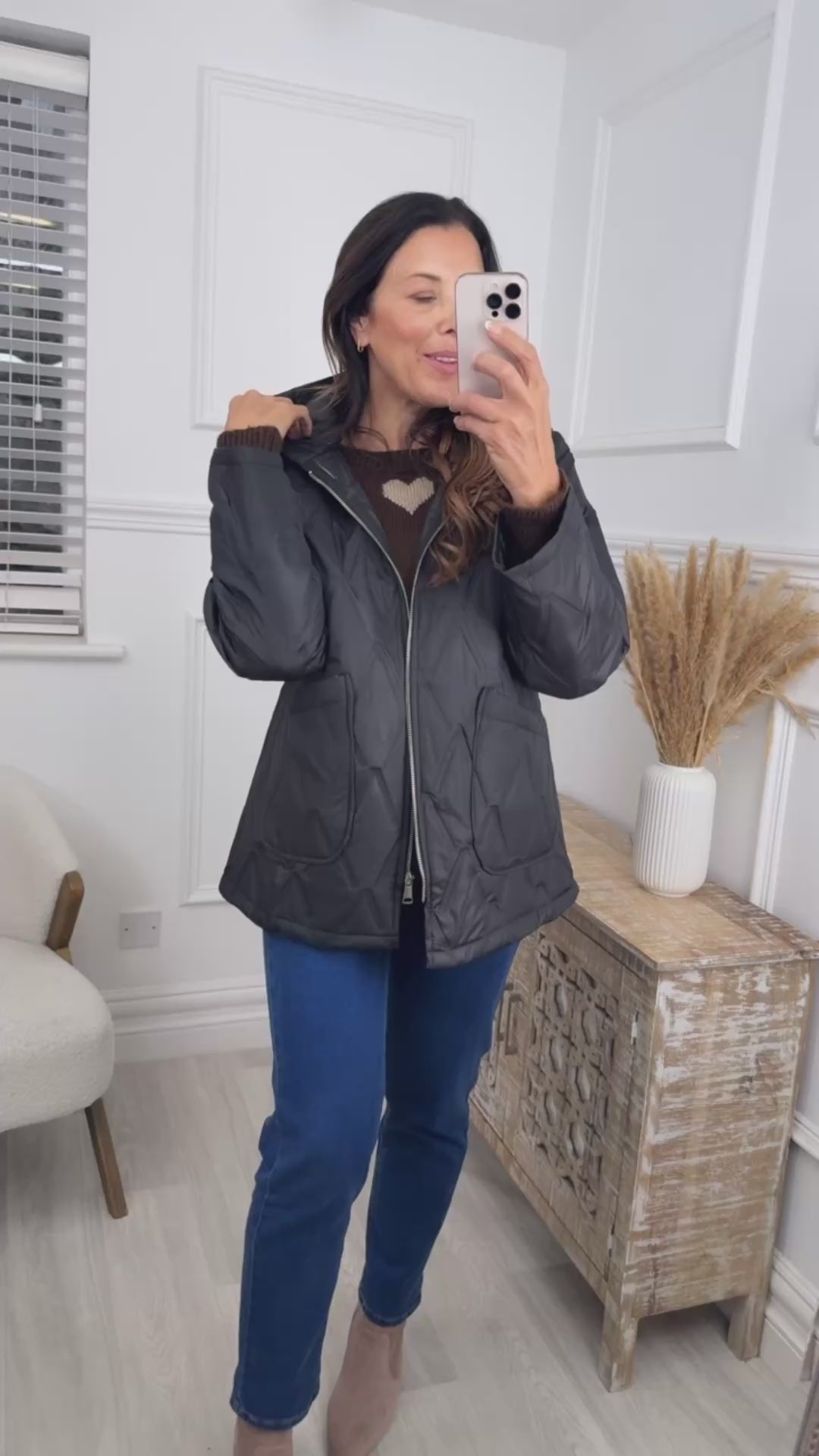 Cory Black Quilted Jacket