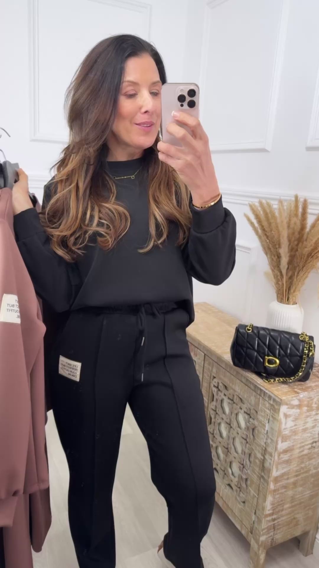 Gail Black Seam Detail Set