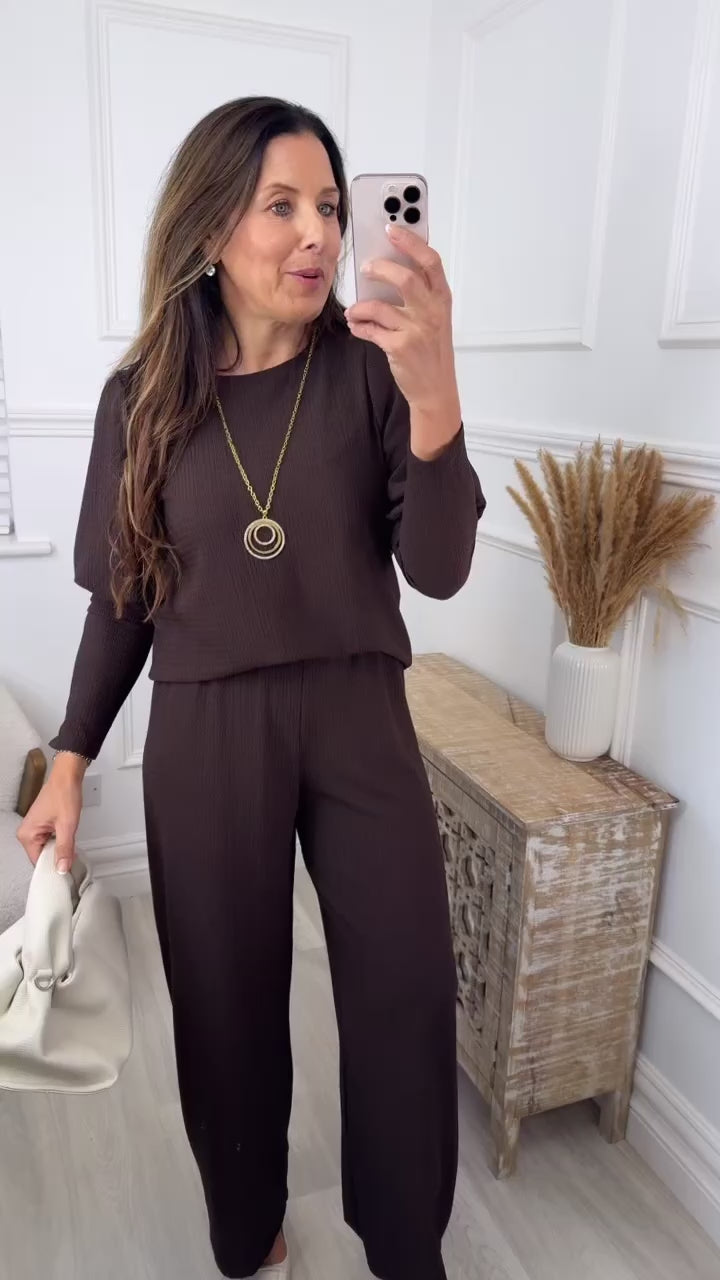 Esme Brown Long Cuff Two Piece Set