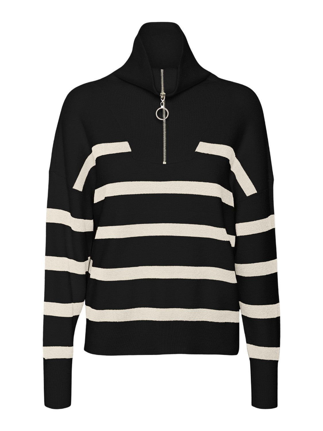 Saba Black White Stripe Pullover