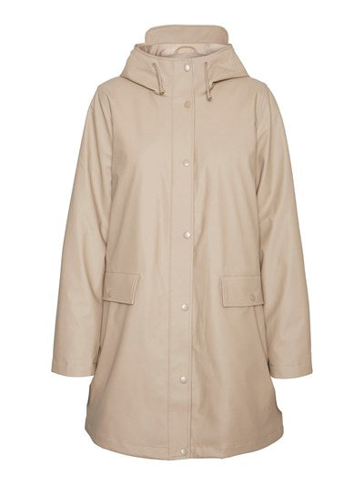 Asta Silver Mink Long Rain Jacket