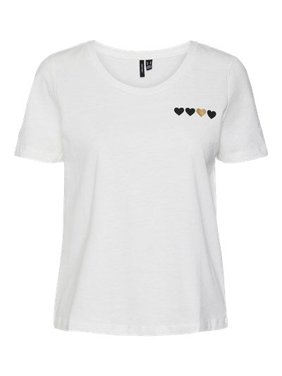 Harper Snow White Foil Heart T-Shirt
