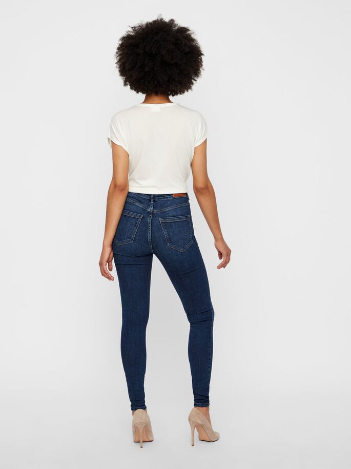 Sophia Medium Blue High Waist Skinny Jeans