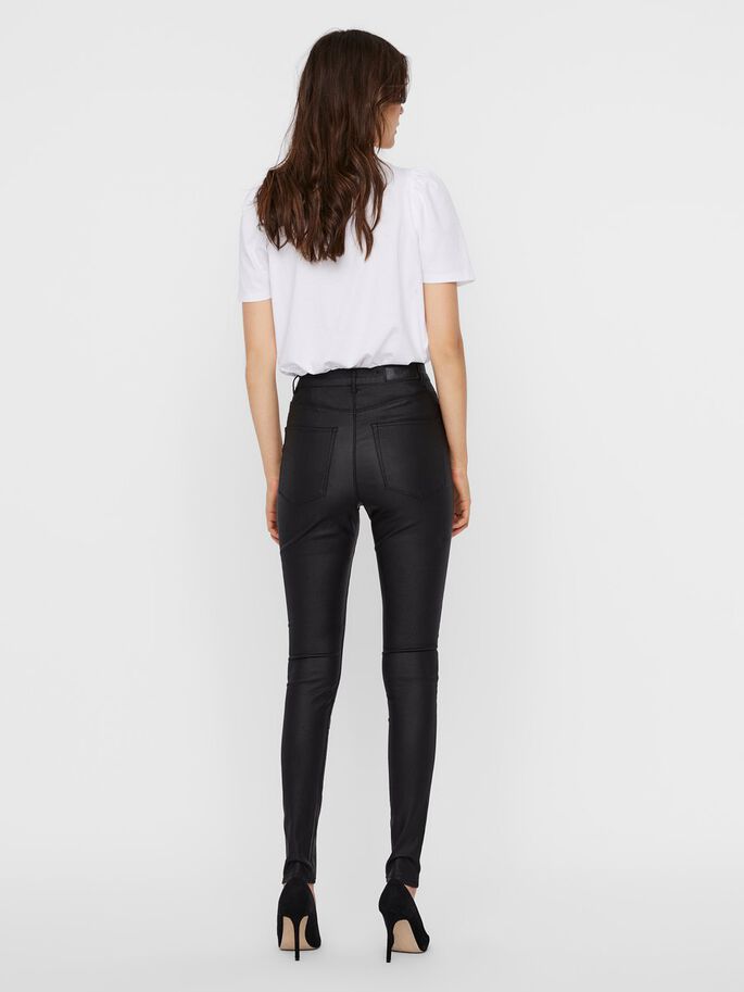 Loa Black High Waisted Coated Jeans