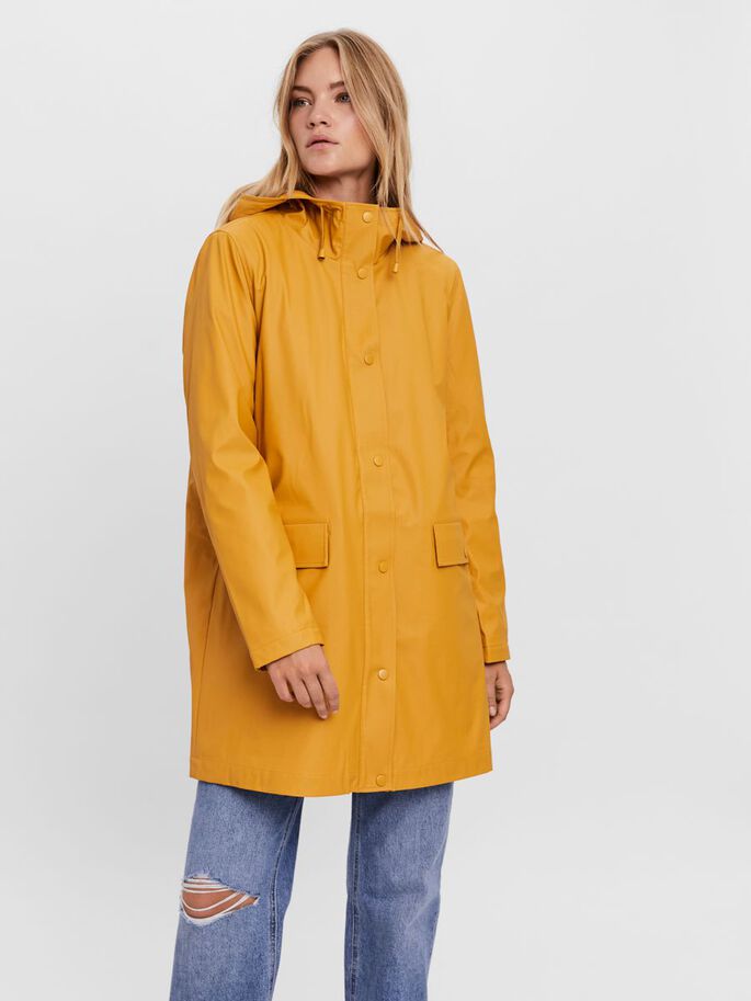 Asta Yellow Amber Long Rain Jacket