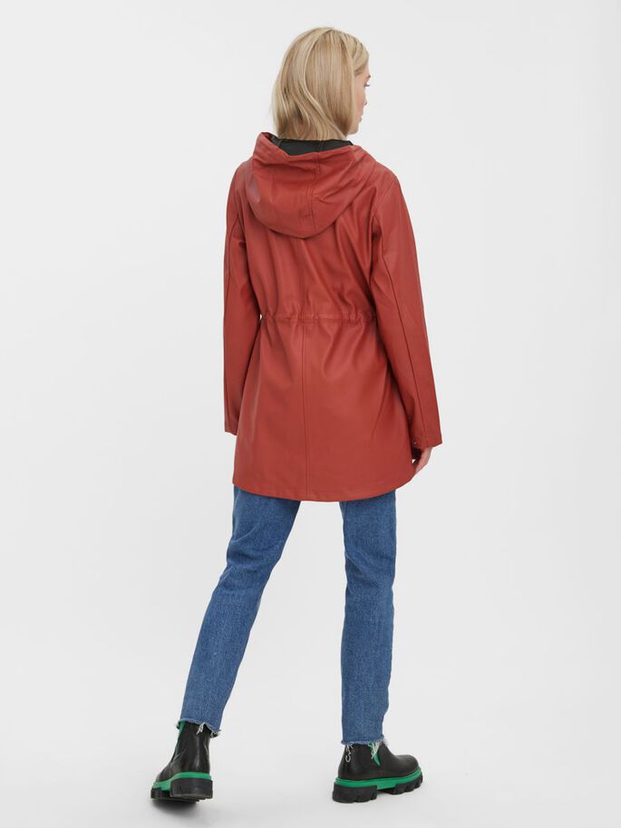Malou Chili Red Coated Rain Jacket