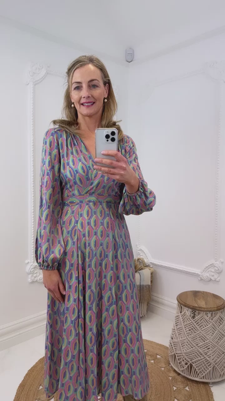 Loyola Purple Split Sleeve Dress