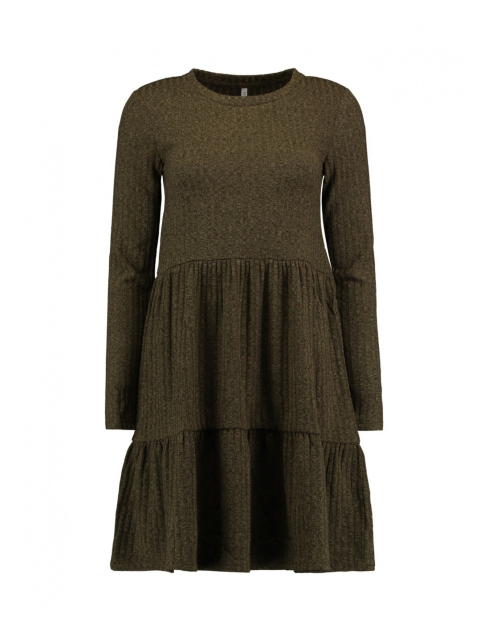 Alva Khaki Smock Knitted Dress