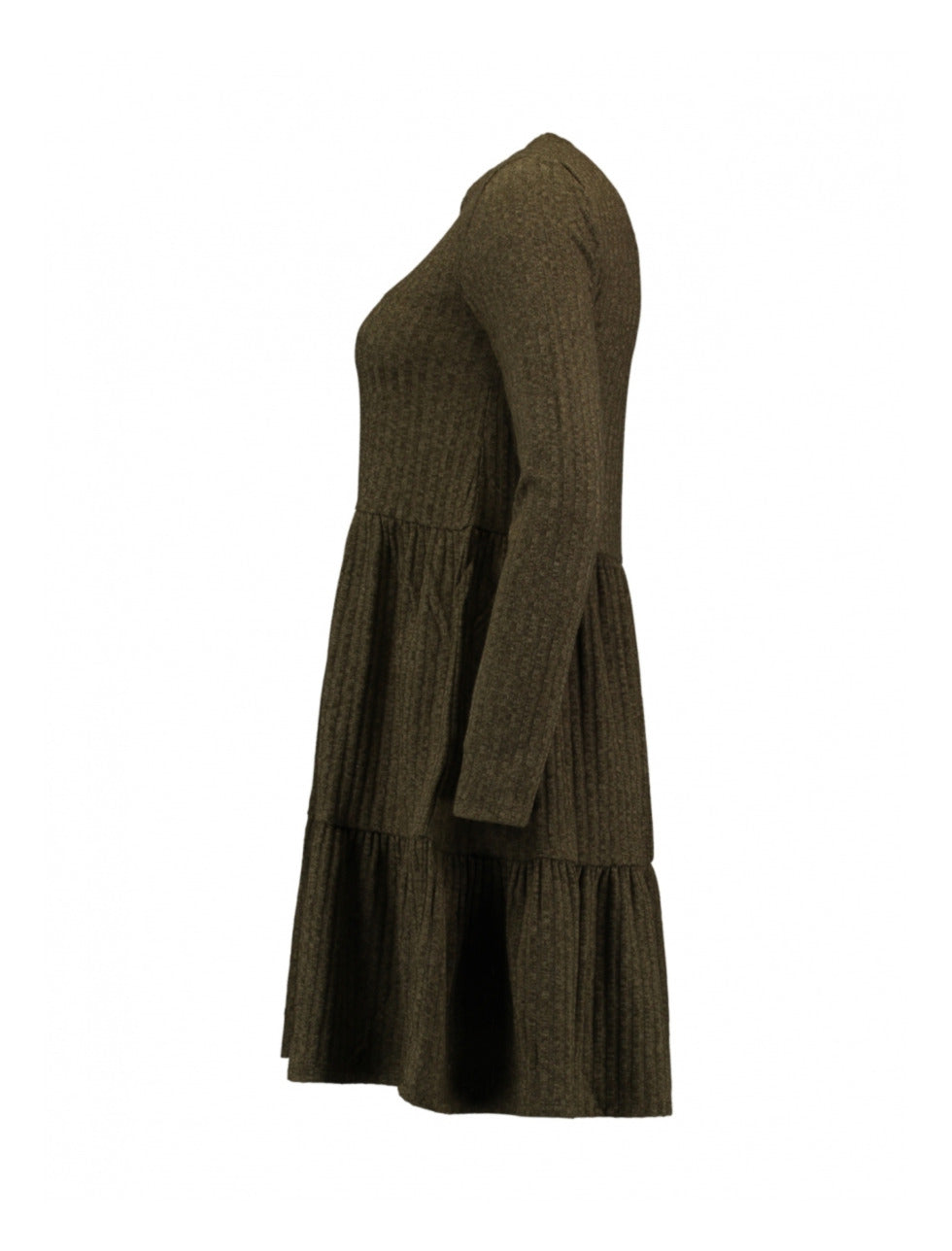Alva Khaki Smock Knitted Dress