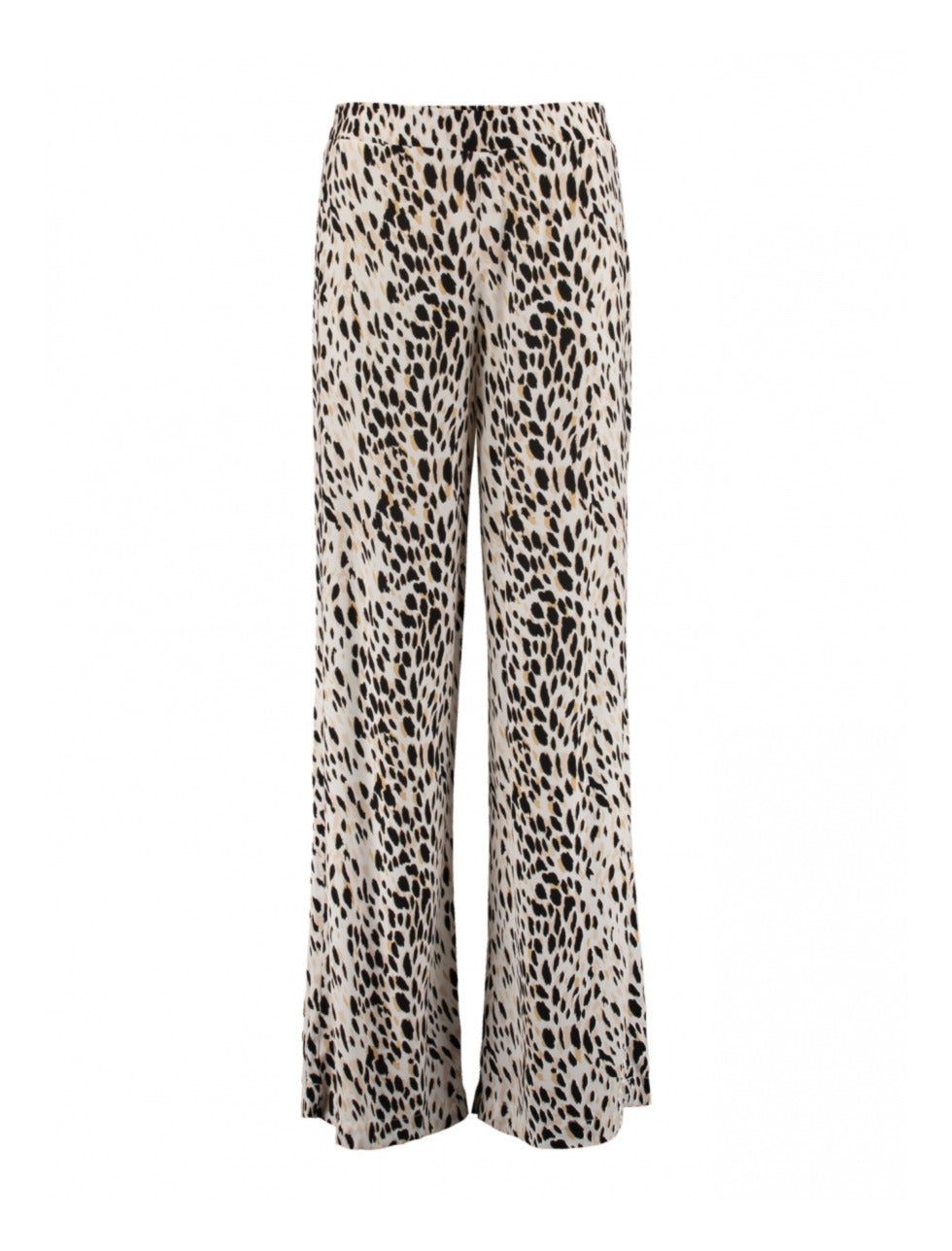 Talia Beige Leo Print Trousers