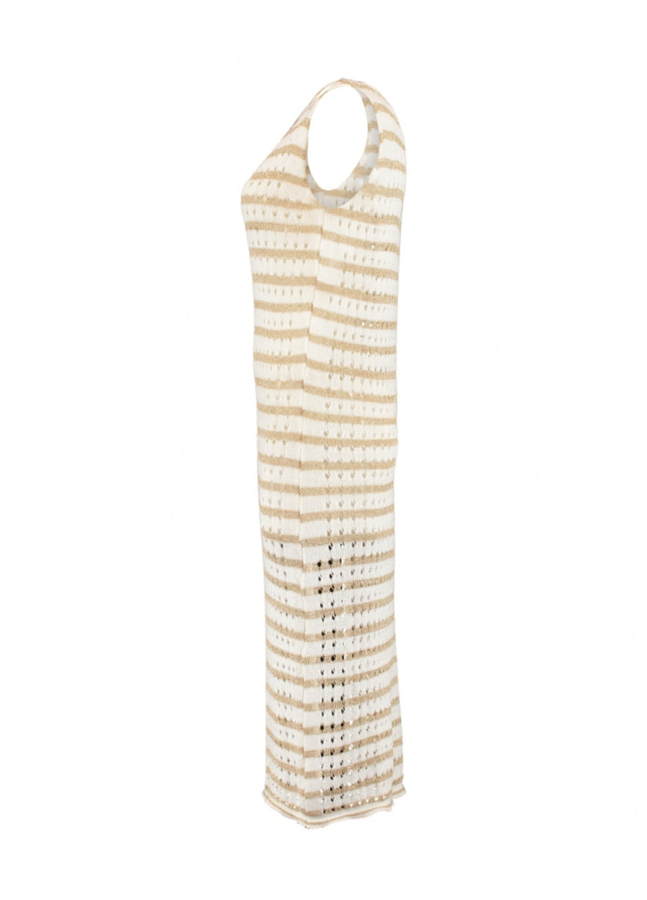 Libby Cream Crochet Midi Dress