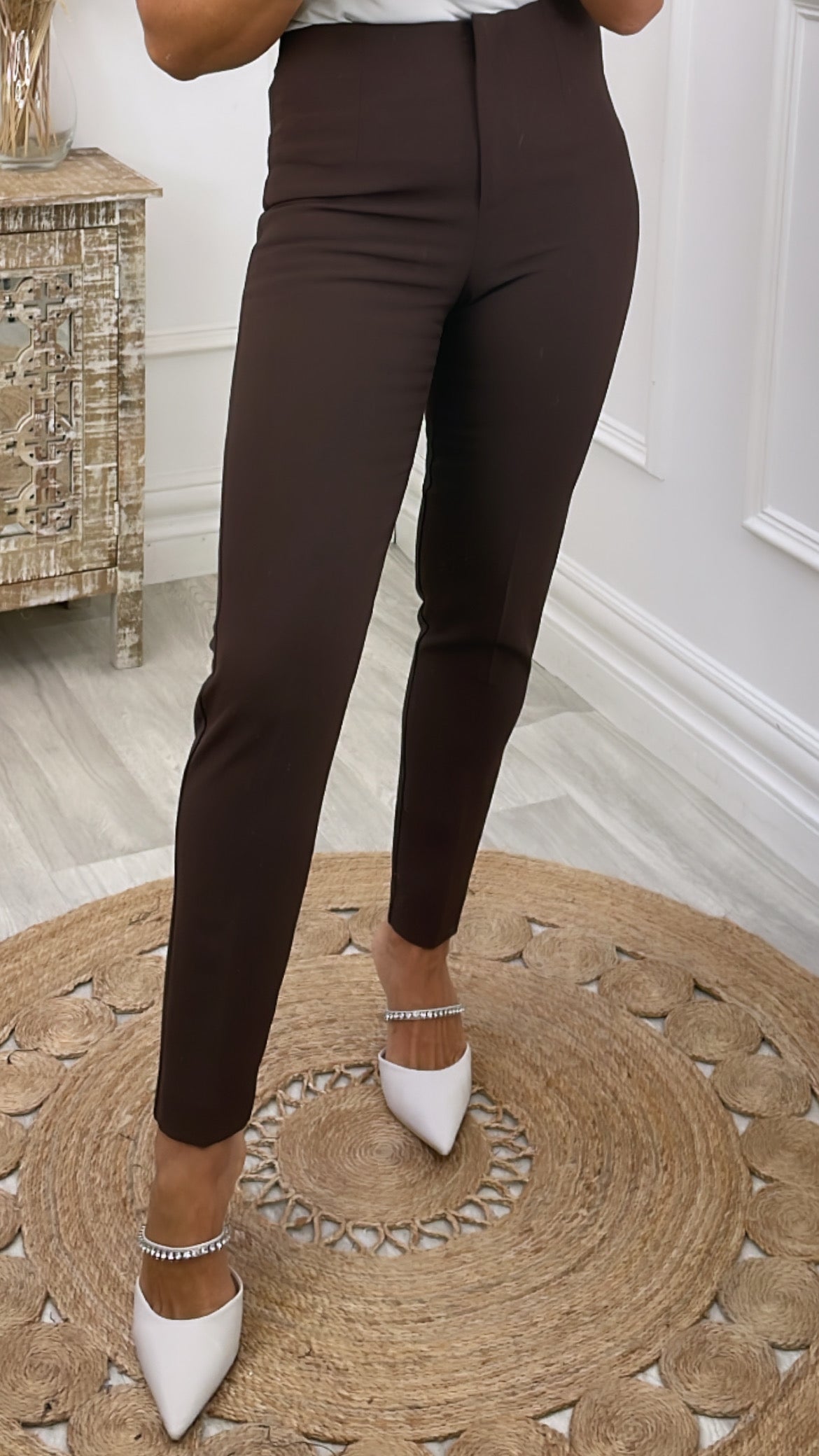 Sandy Coffee Tapered Trousers