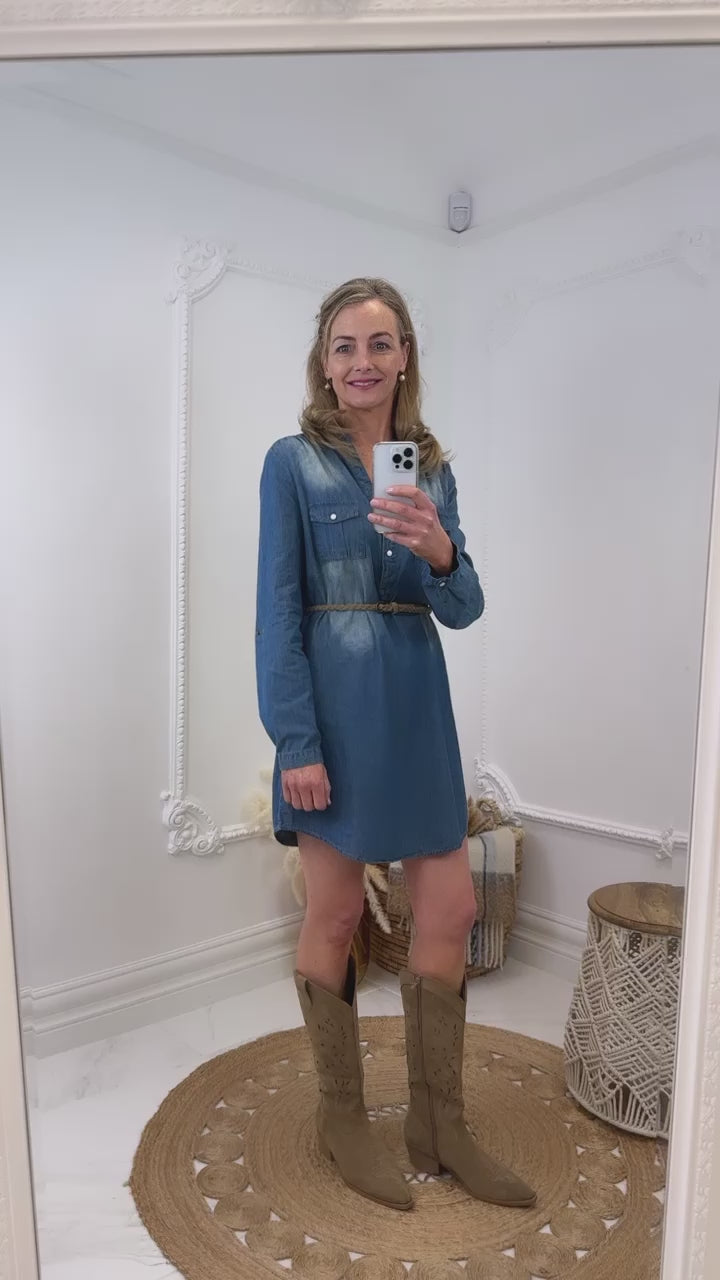 Patty Blue Longline Blouse