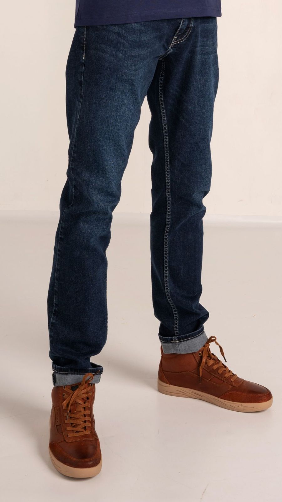 Andres Dark Blue Slim Stretch Jeans