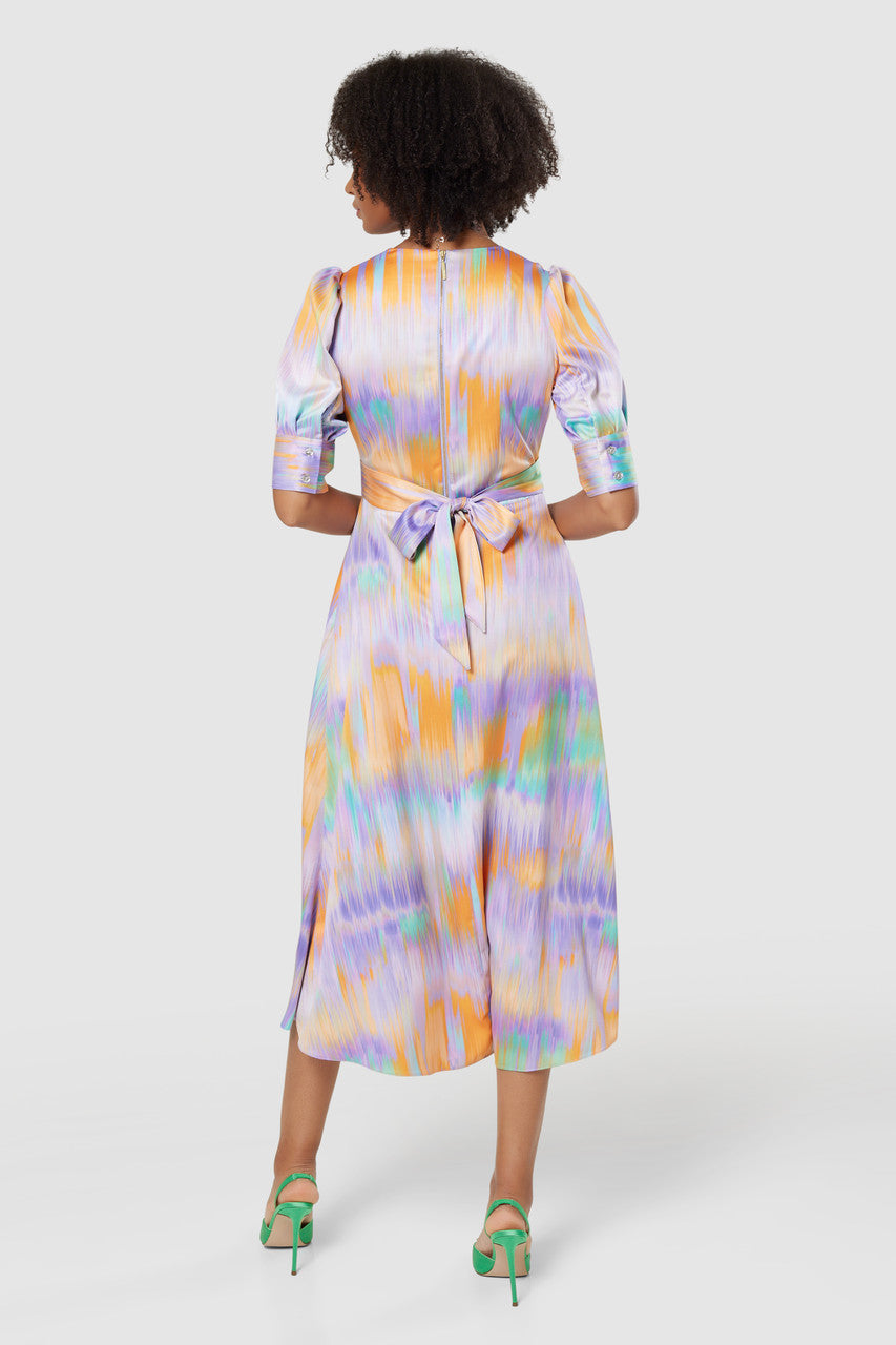Trudy Lilac Wrap Midi Dress
