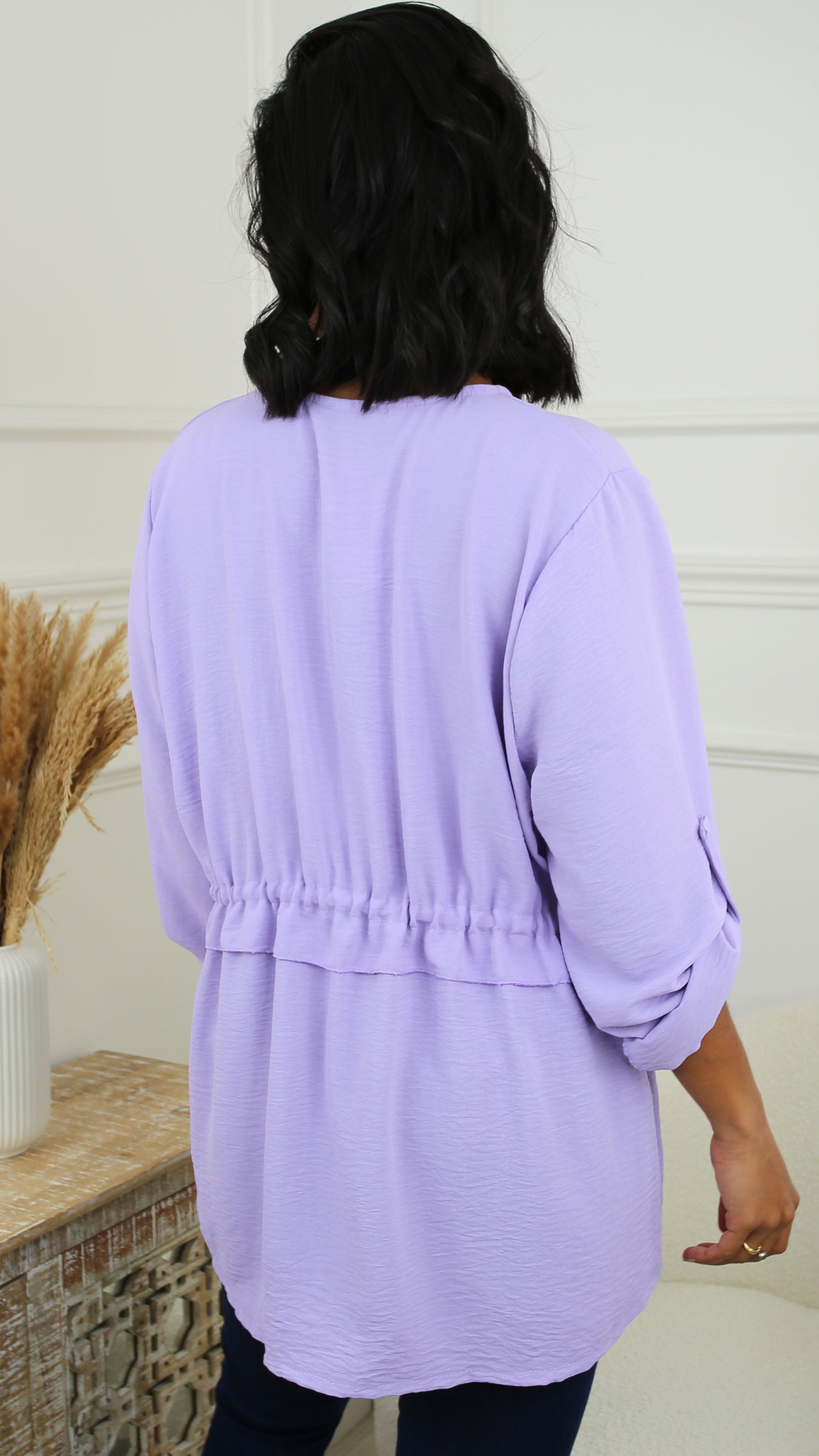 Marjorie Lilac Drawstring Waist Tunic