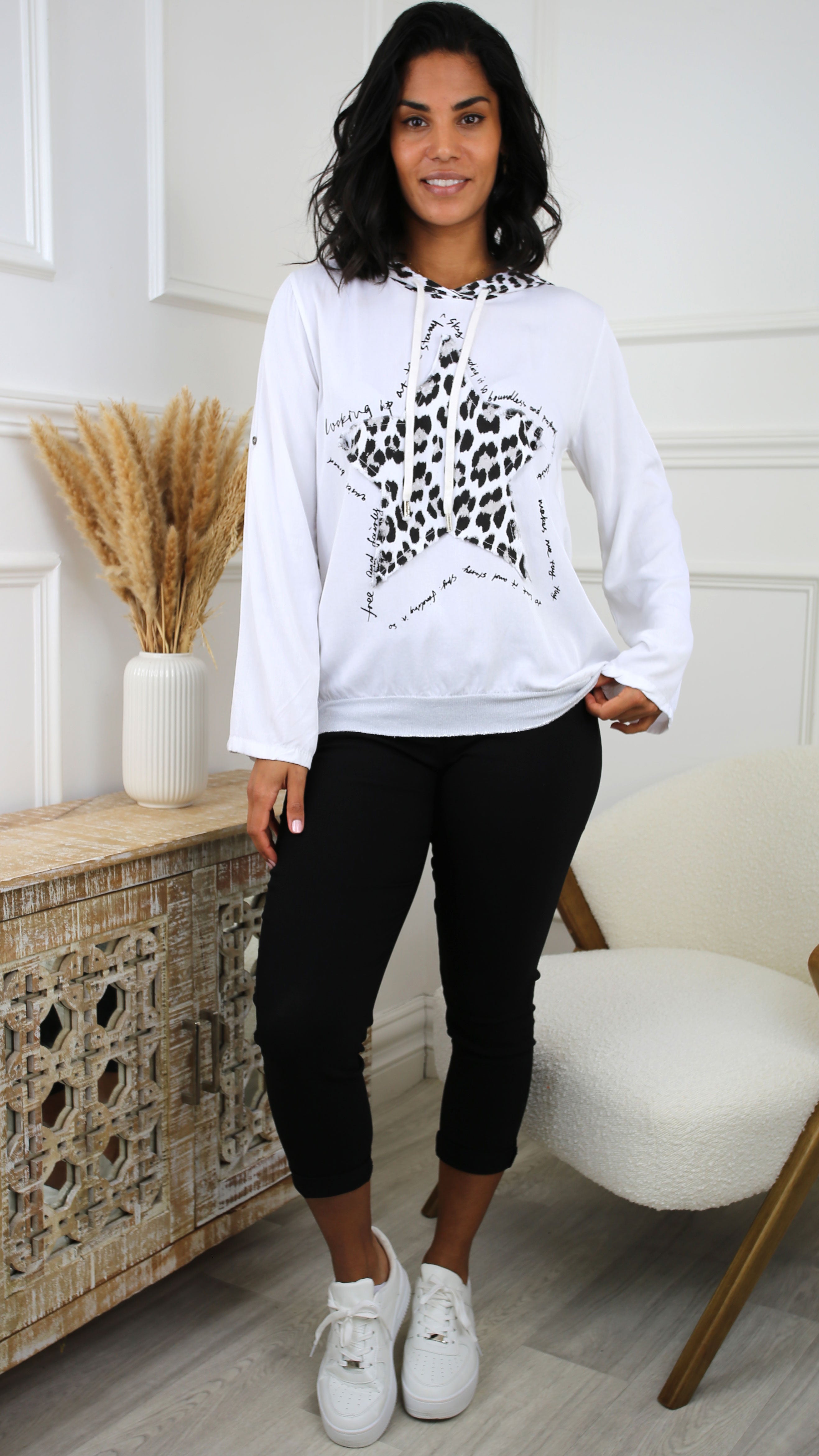 Loreta Black Ankle Grazer Joggers