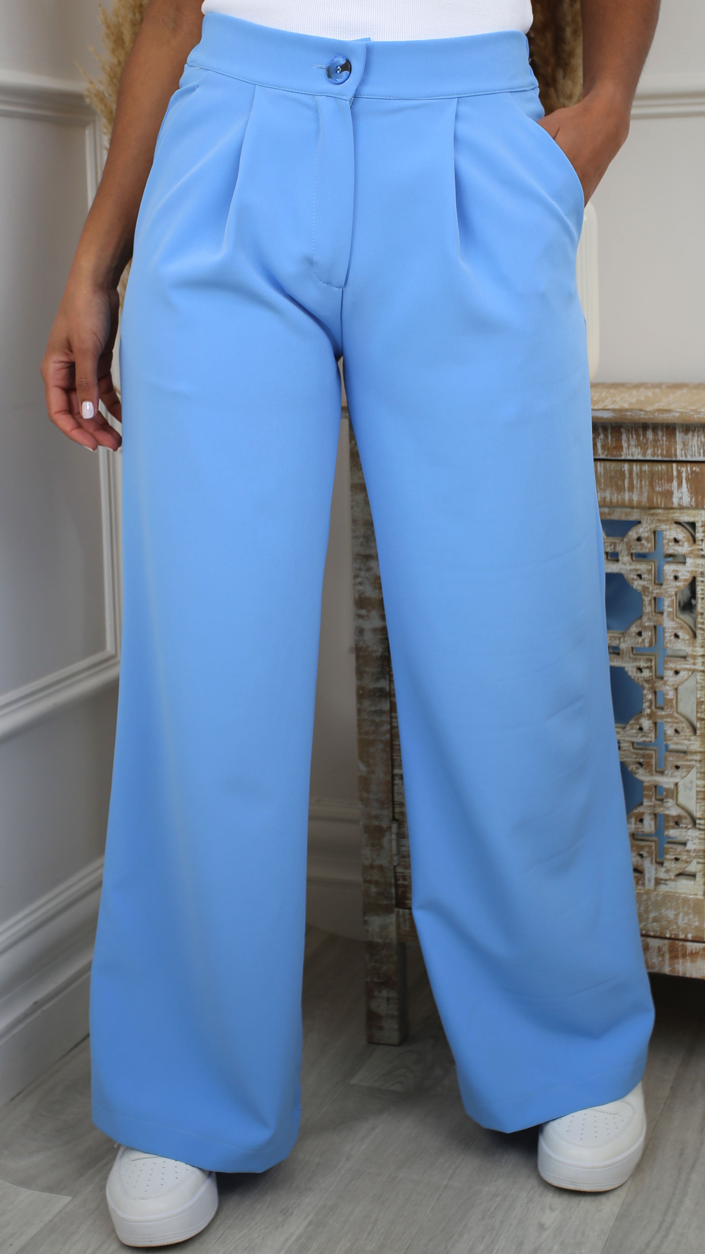Rebecca Sky Blue Palazzo Trousers
