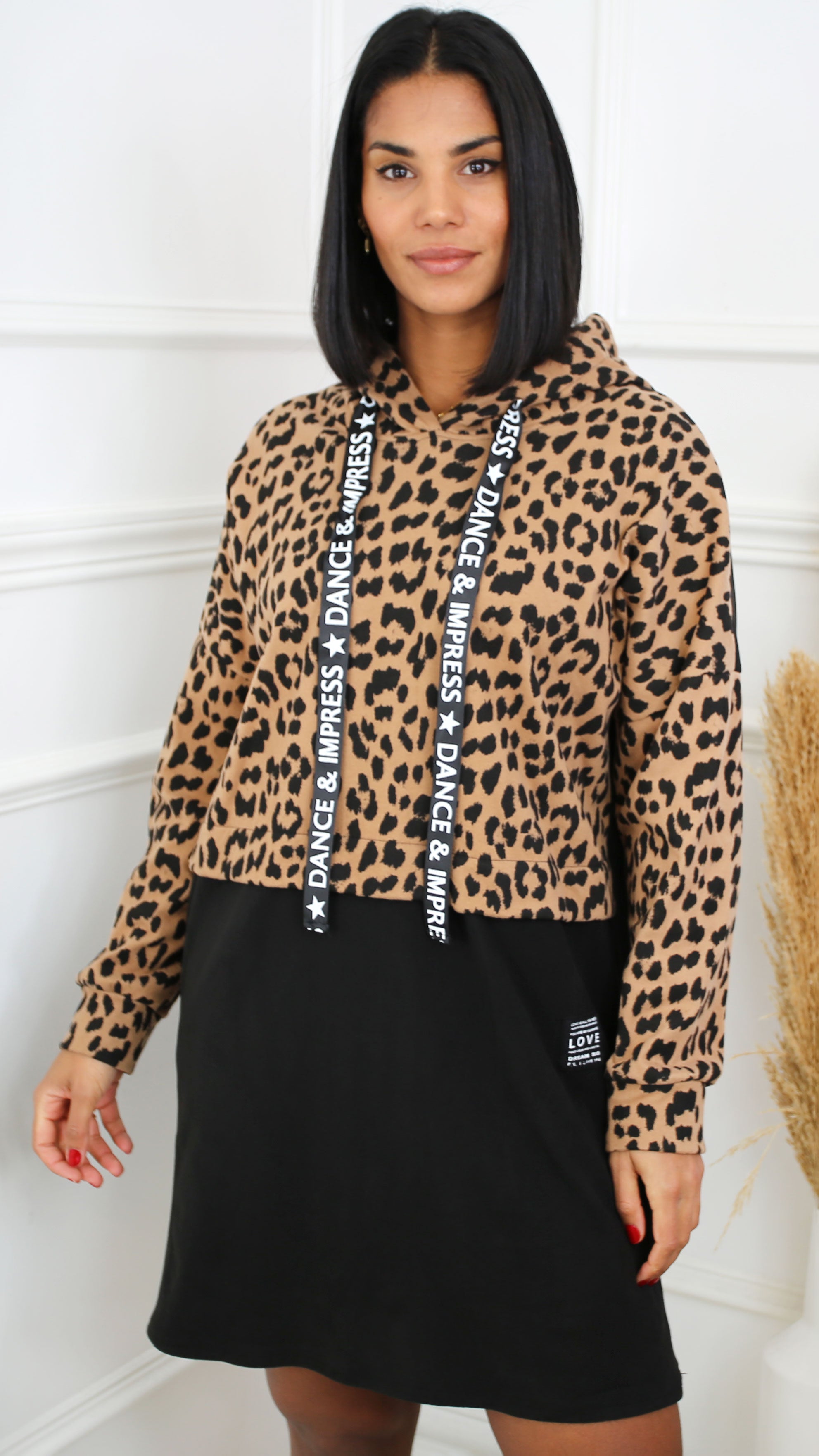 Sicily Black Hoodie Dress