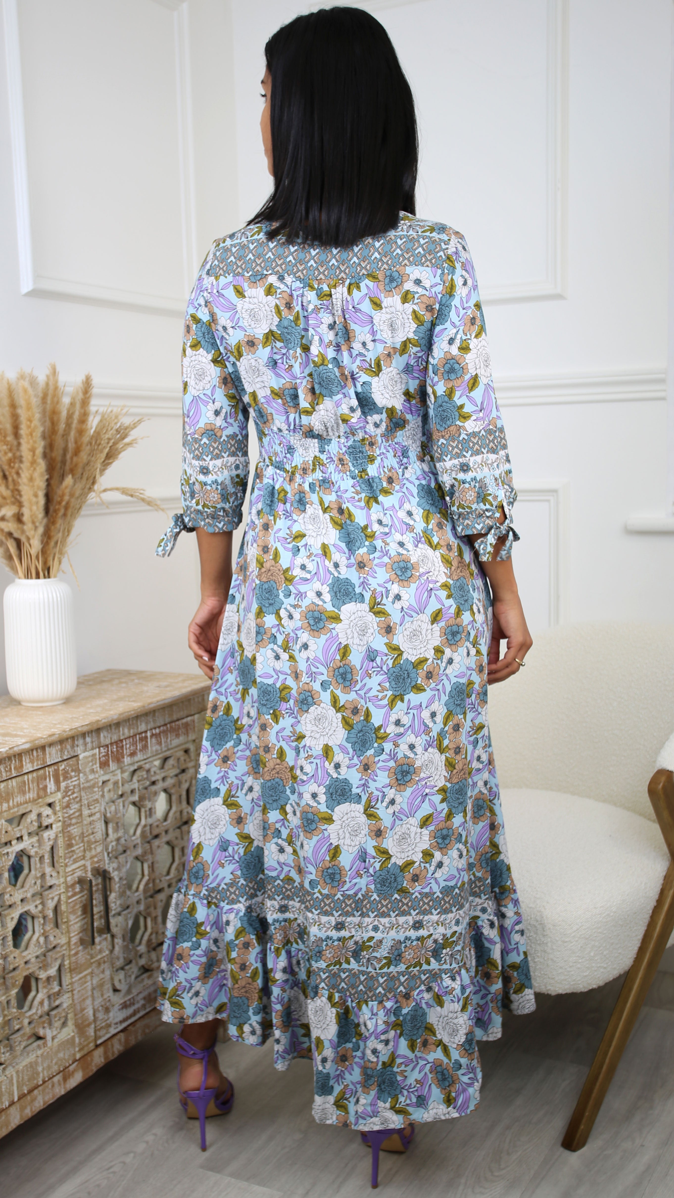 Sibeal Green Floral Maxi Dress