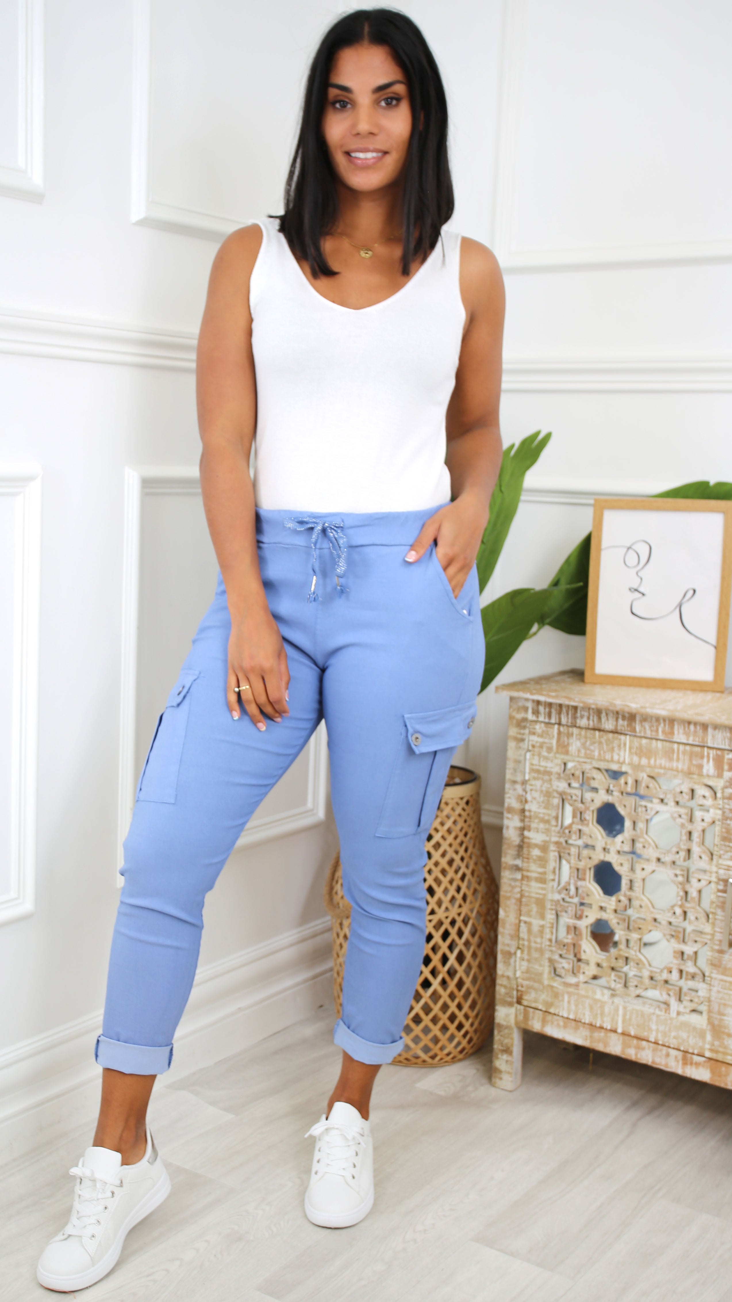 Sonia Denim Cargo Chino Joggers