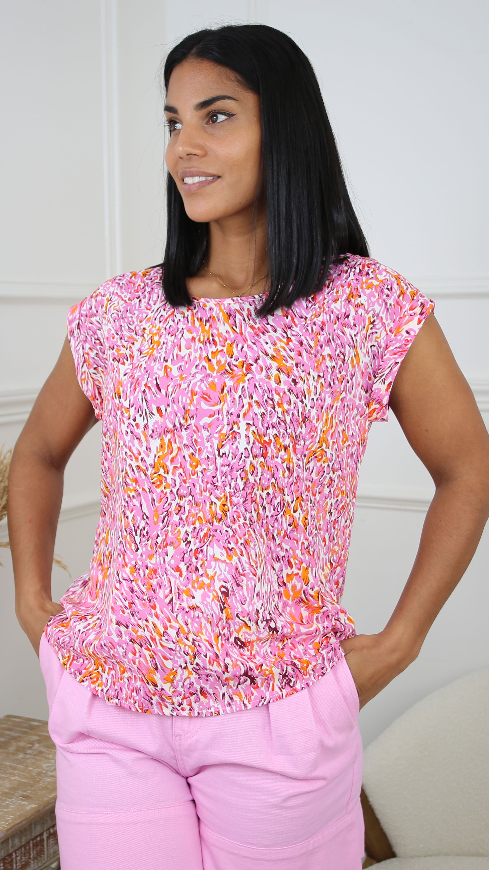 Dorinda Red Boxy T-Shirt