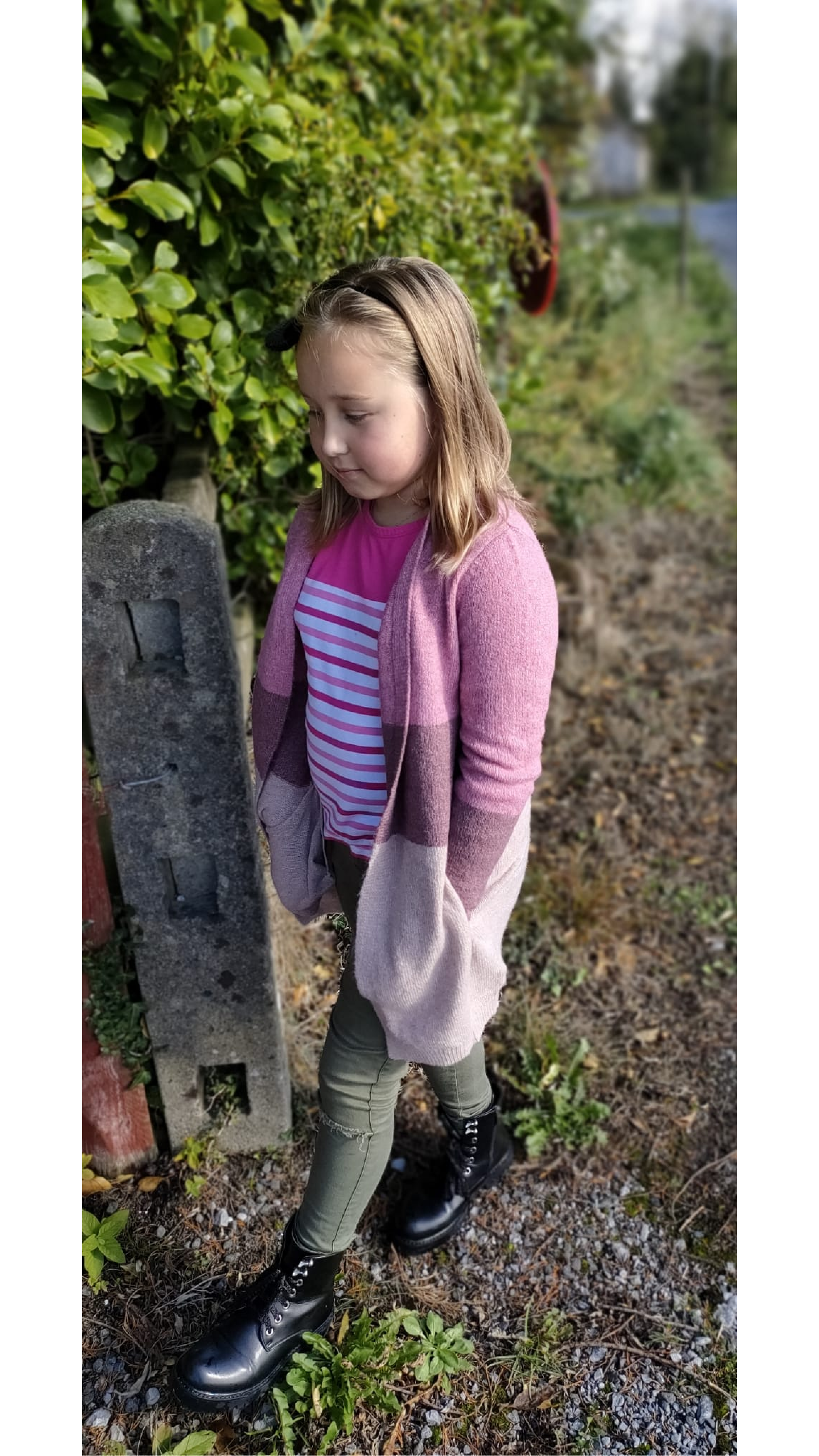 Lina Faded Blush Cardigan Teens