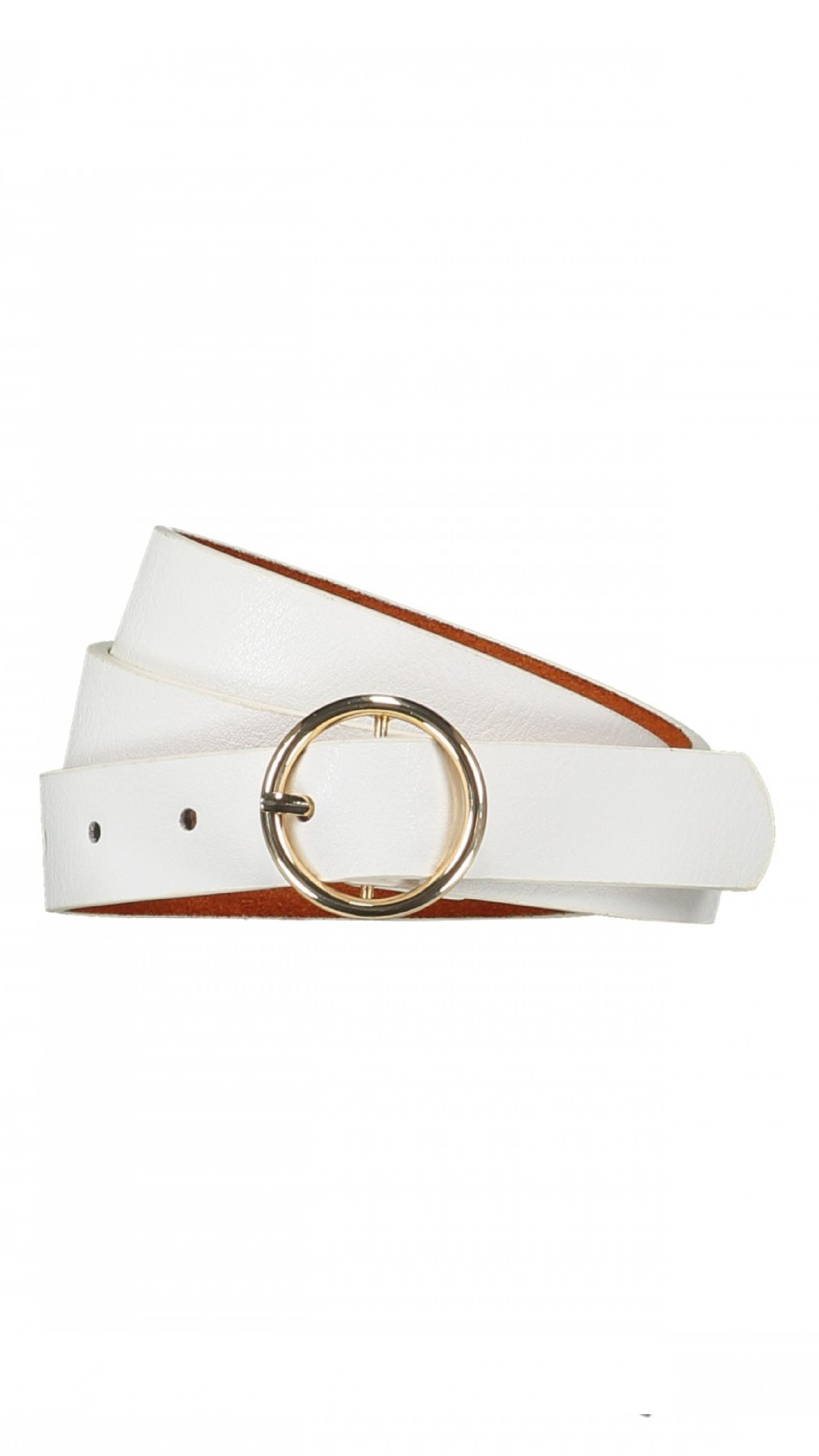 Annmarie Cream Gold Buckle Belt