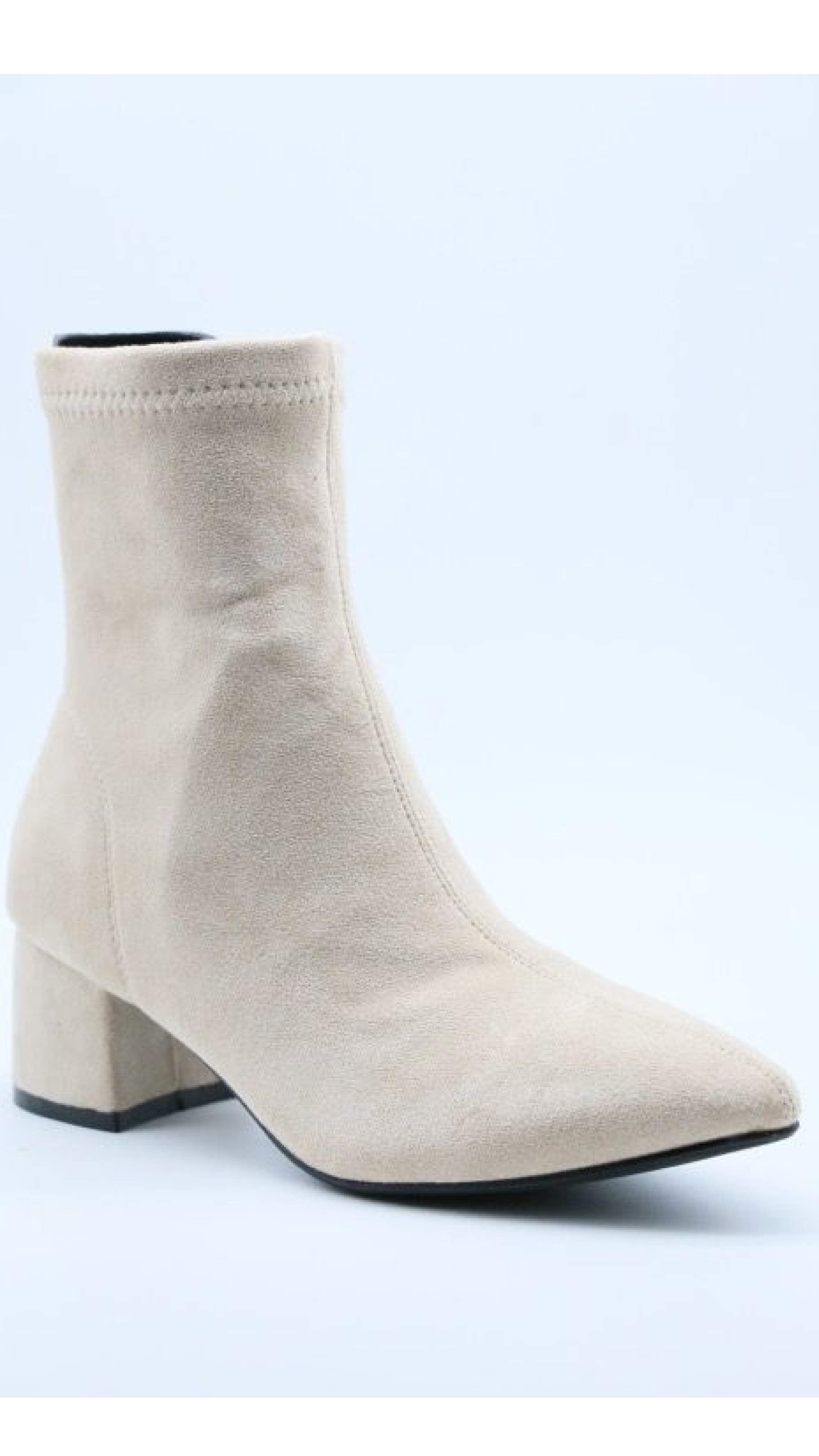 Samantha Beige Suede Ankle Boots