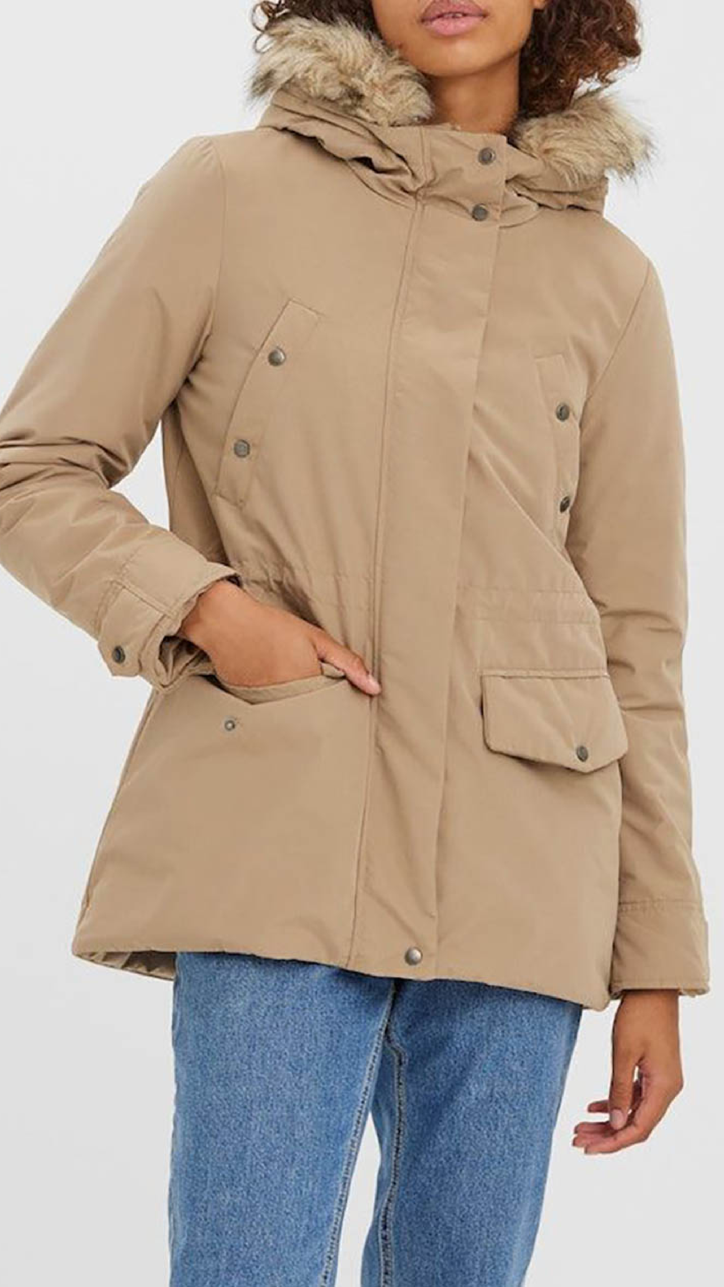 Demi Beige Parka Jacket