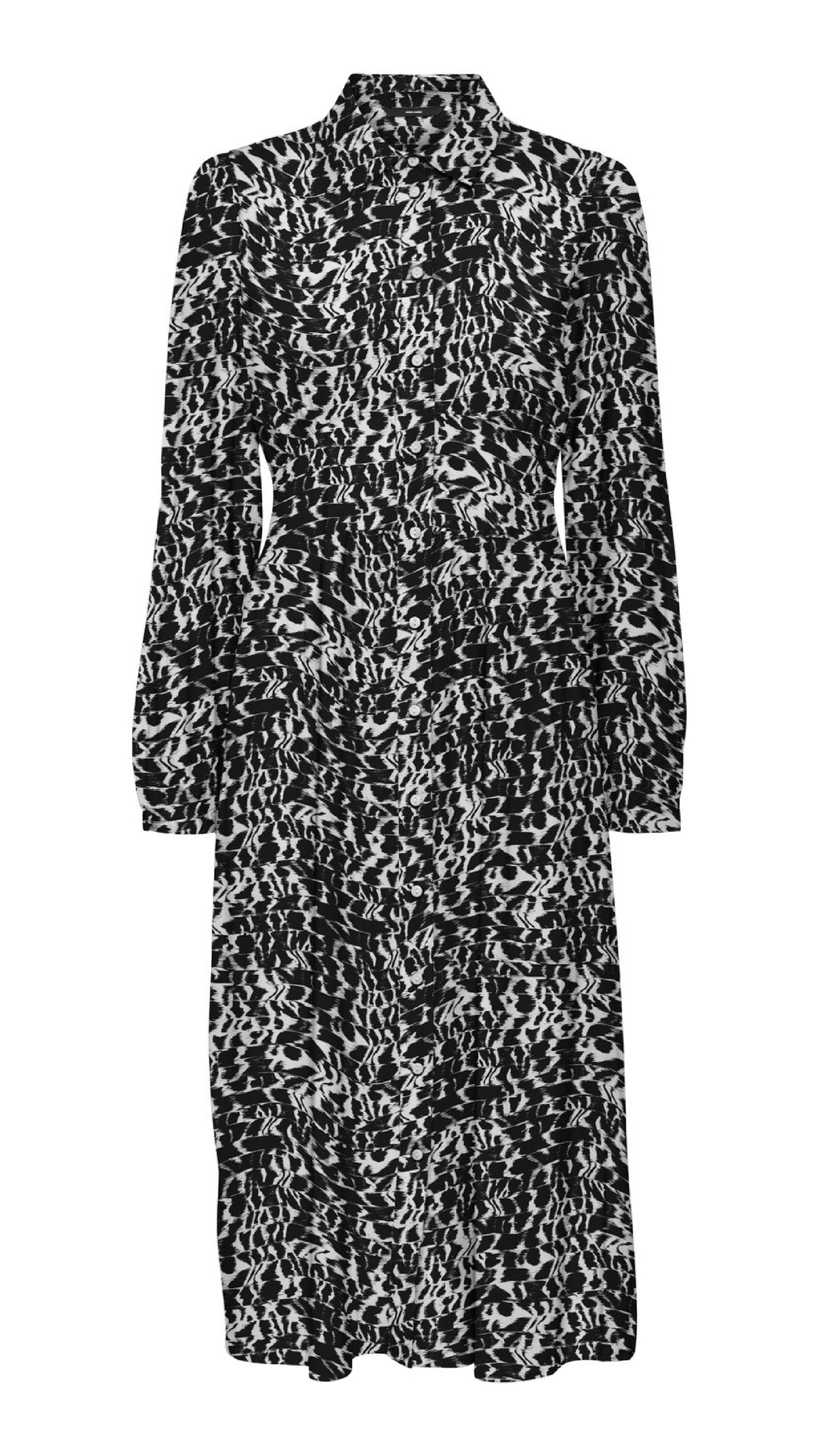 Rita Black Shirt Midi Dress
