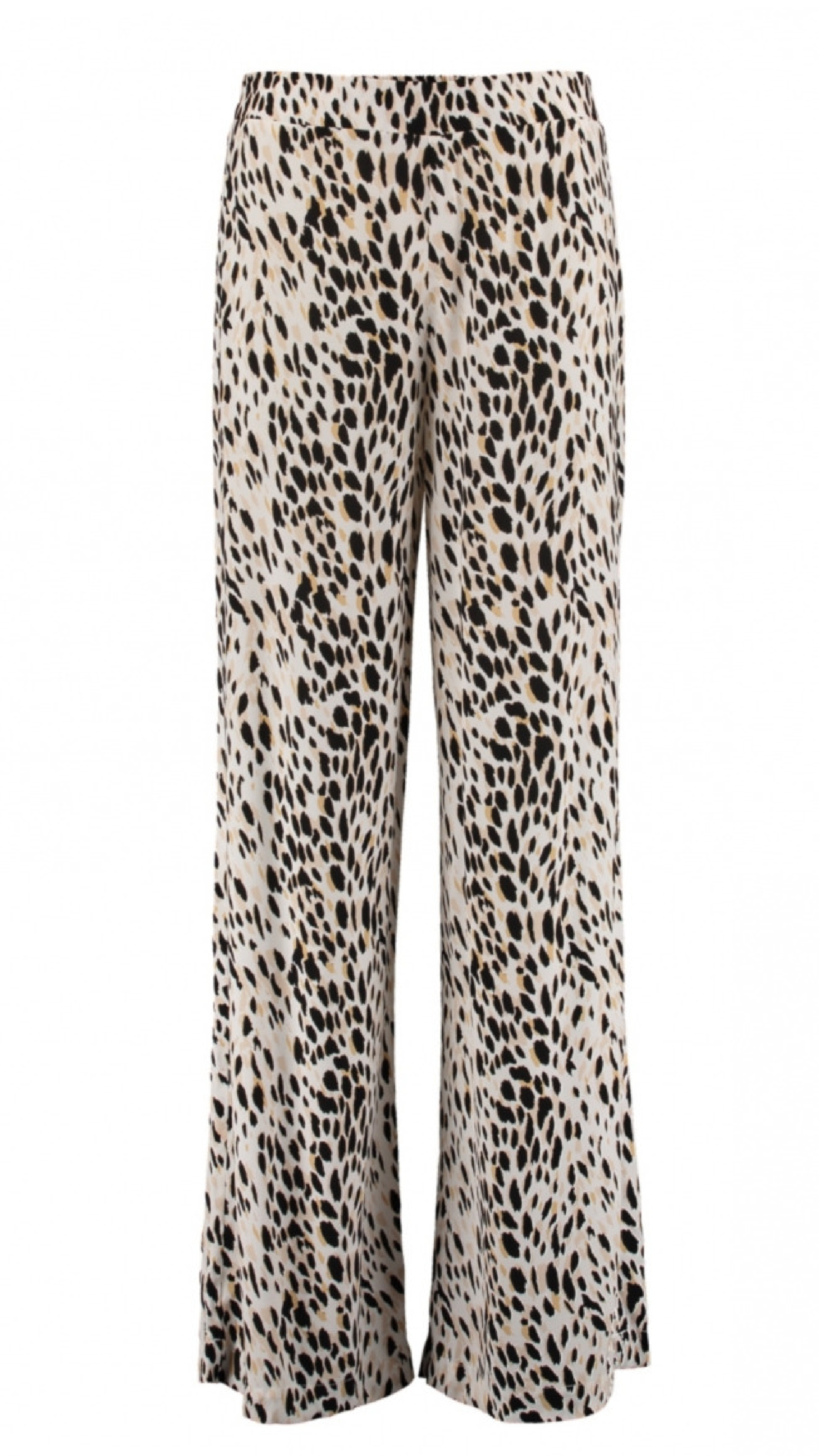 Talia Beige Leo Print Trousers