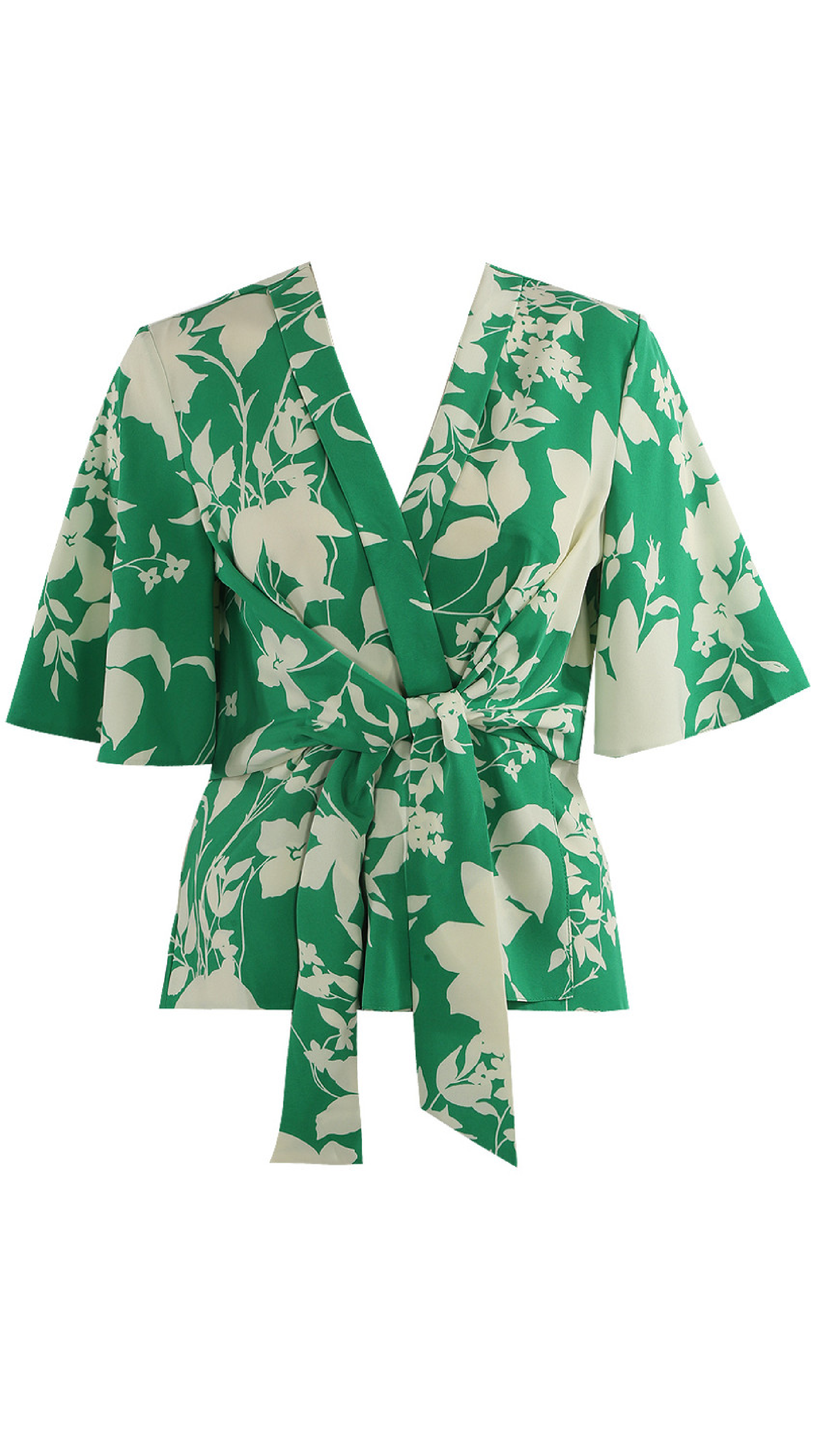 Niko Green Kimono Knot Blouse