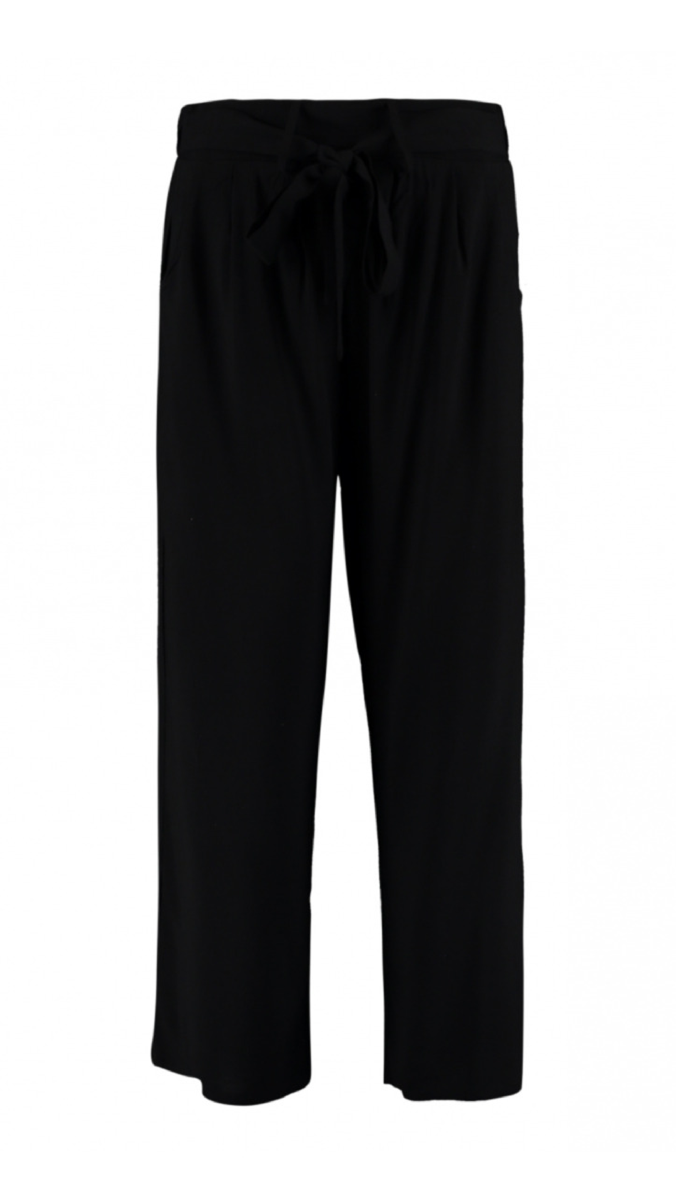 Cira Black Cropped Trousers