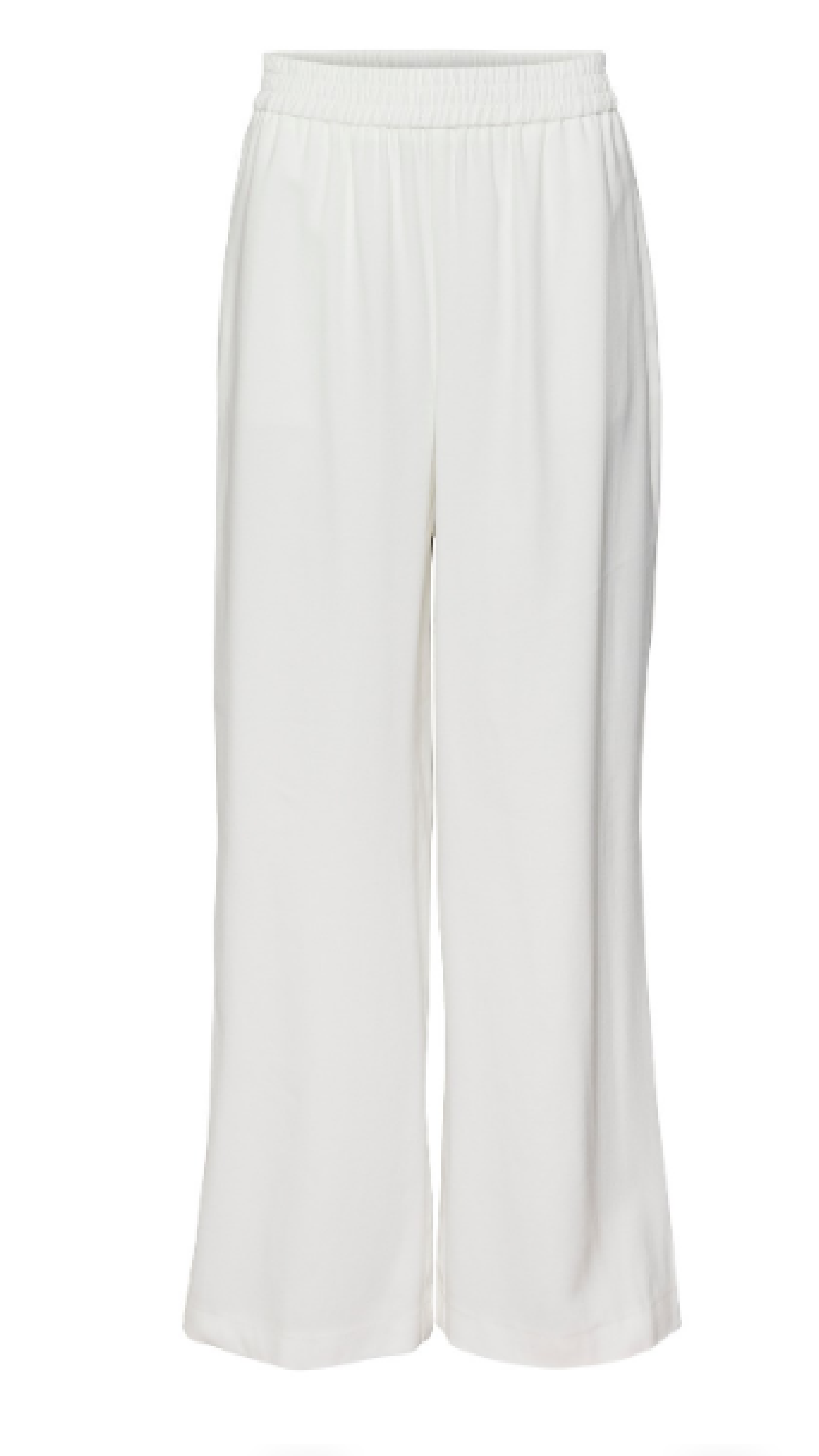 Carmen White High Rise Wide Trousers