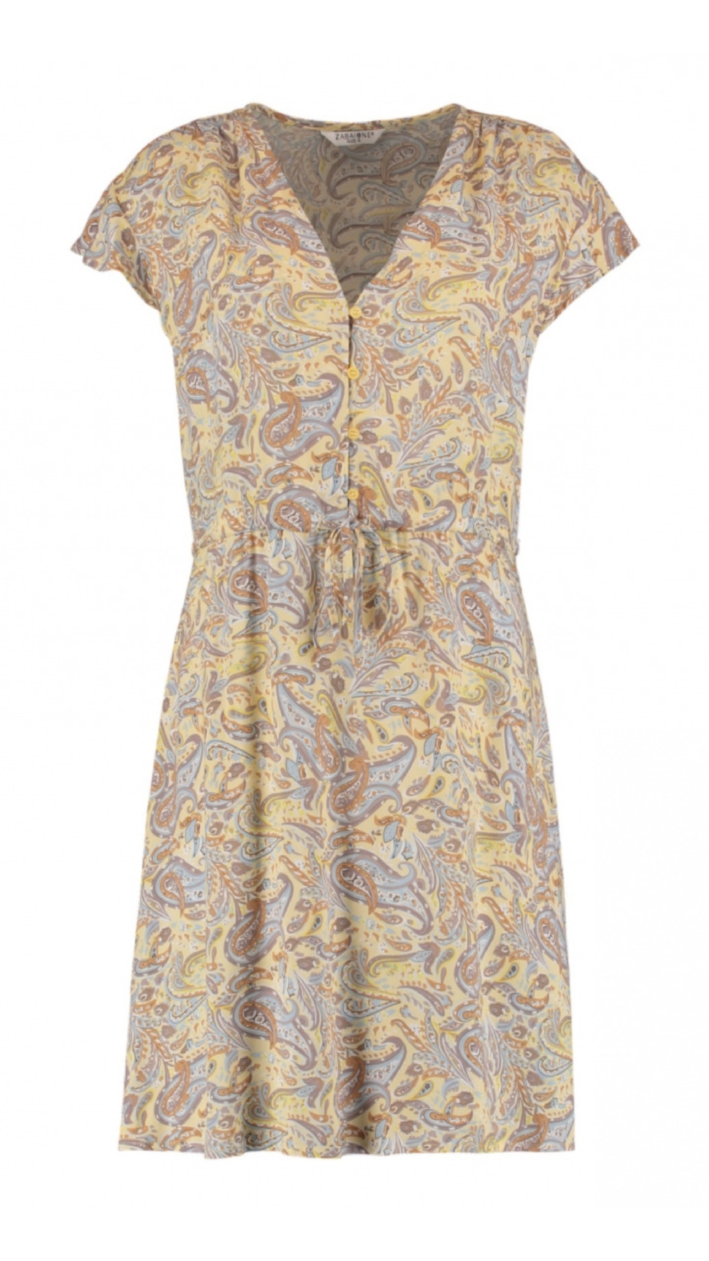 Melena Yellow Paisley Tunic Dress