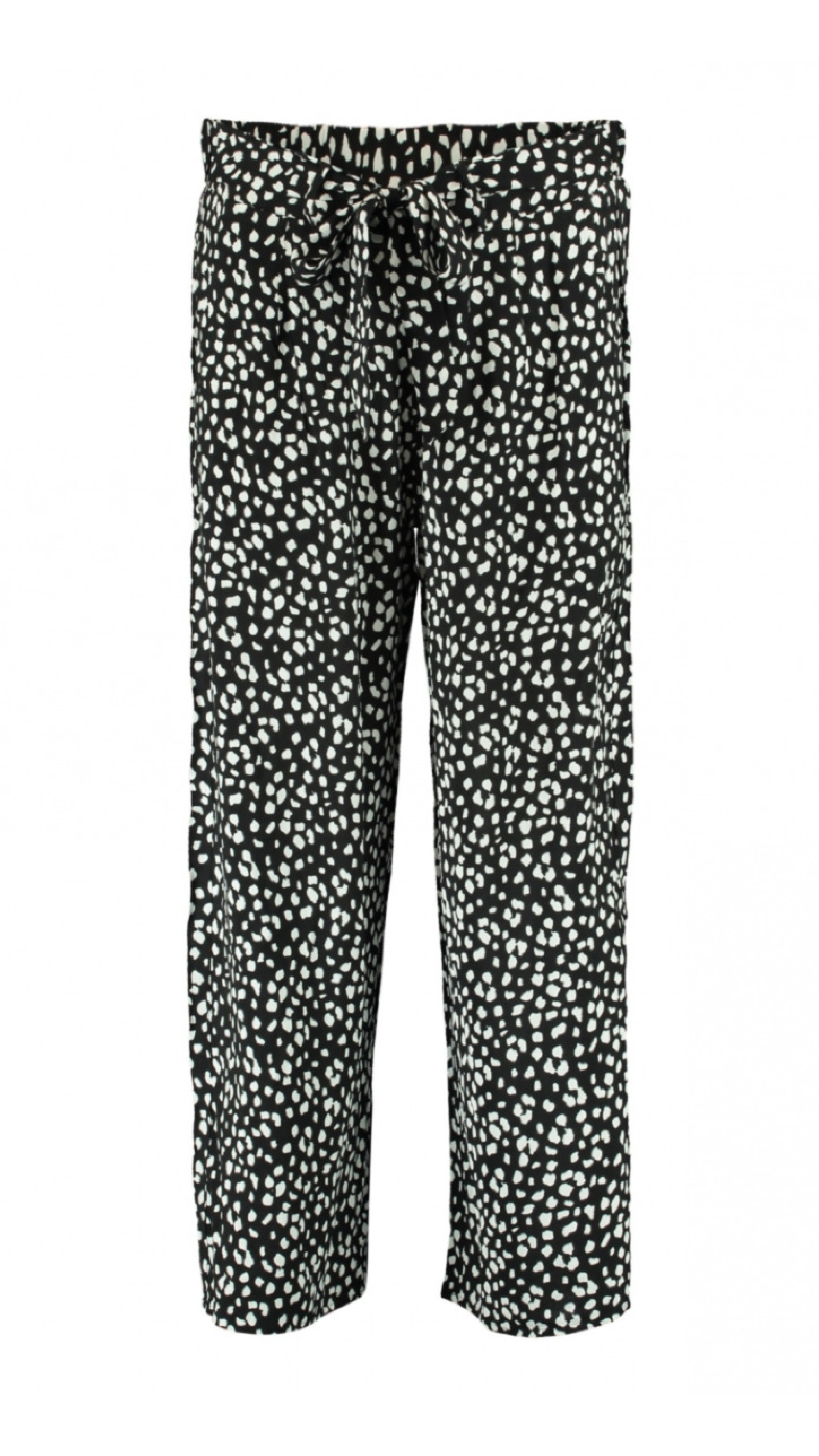 Cira Black Dots Print Trousers