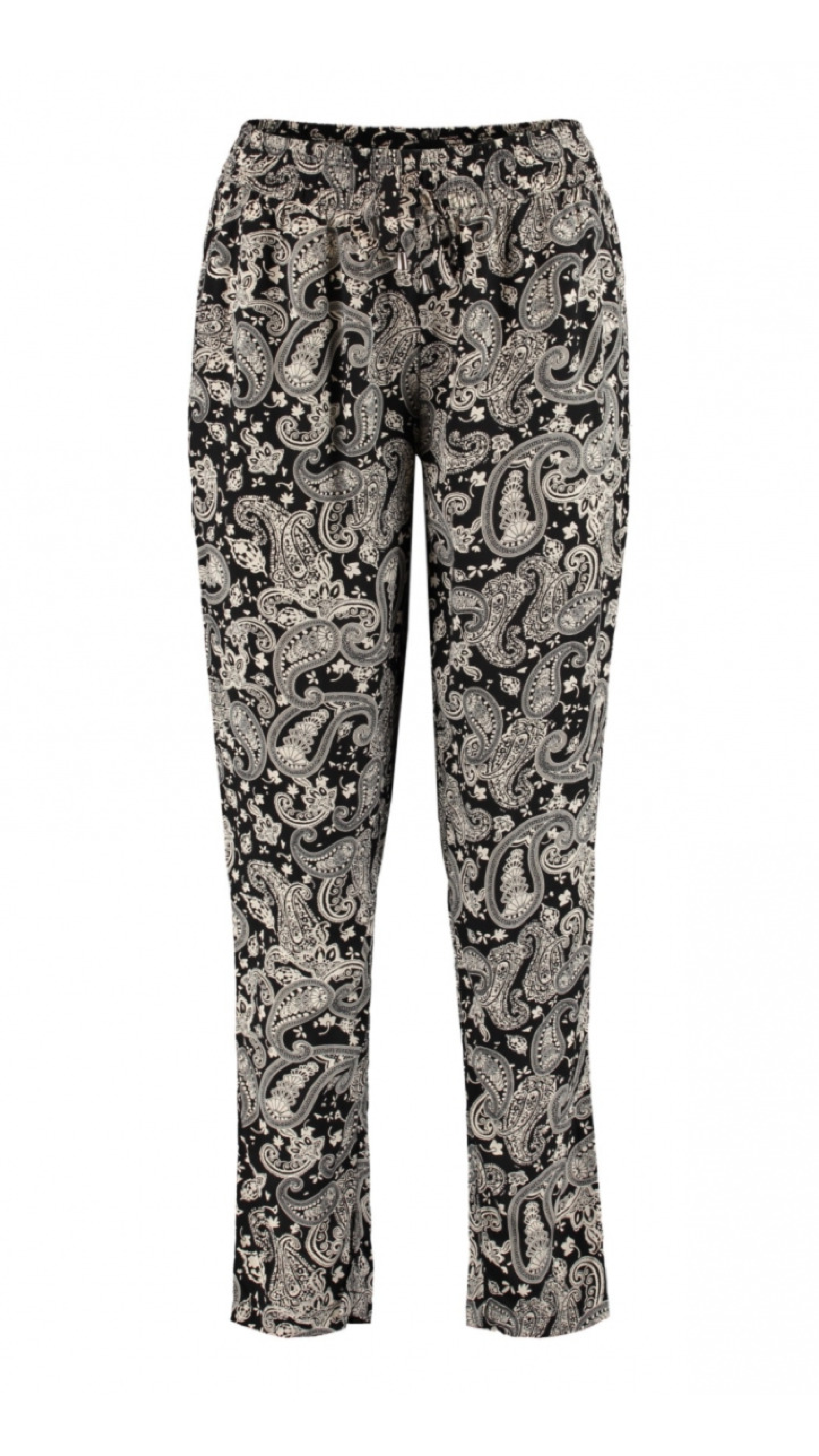 Ricky Paisley Print Black Summer Trousers