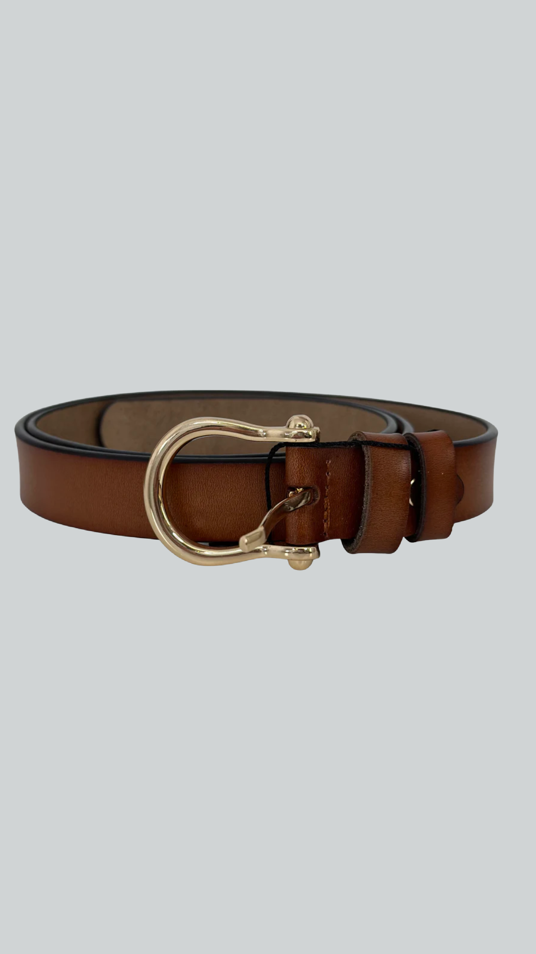 Keeva Camel Leather Jeans Belt