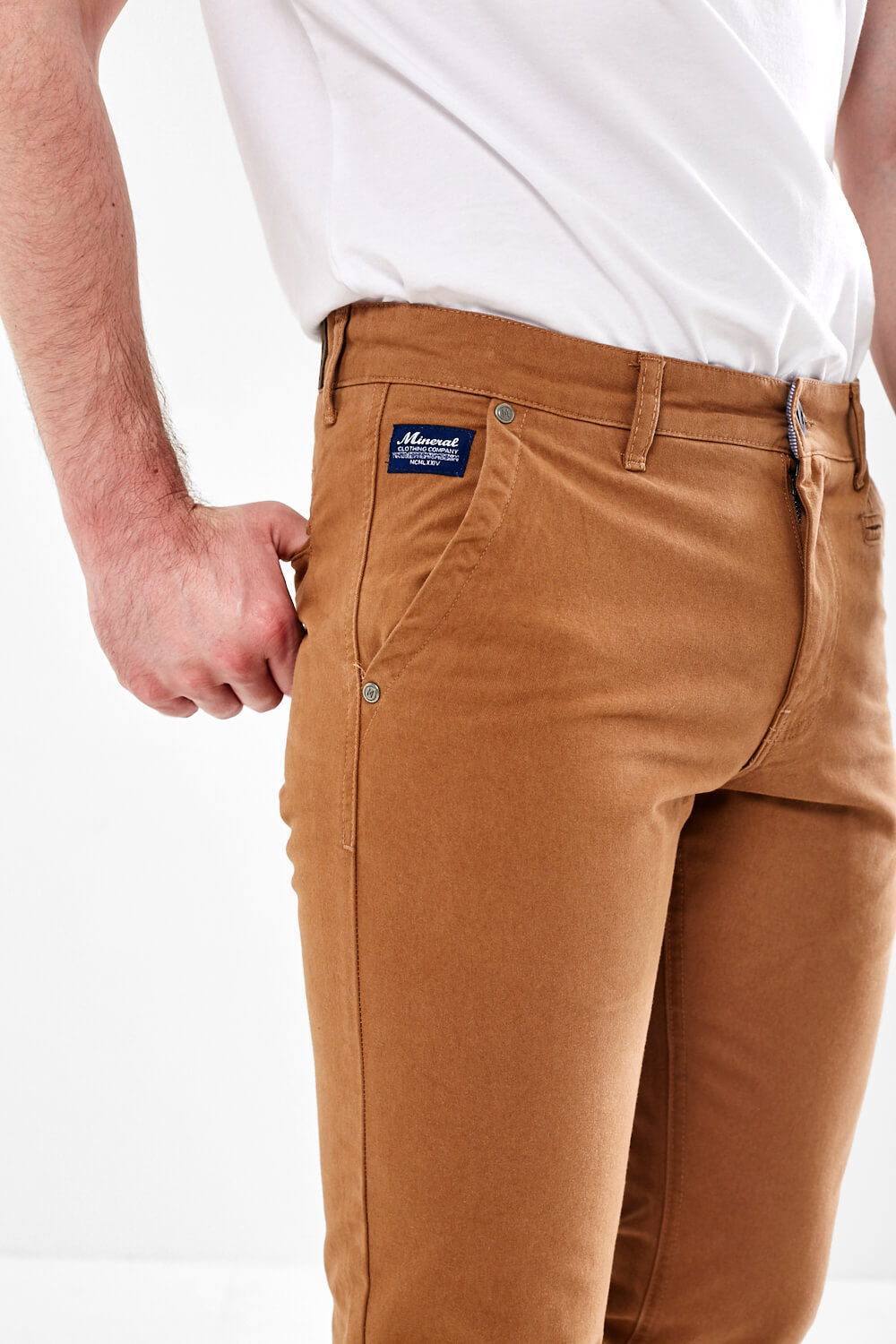 Jonnie Tobacco Cotton Chinos