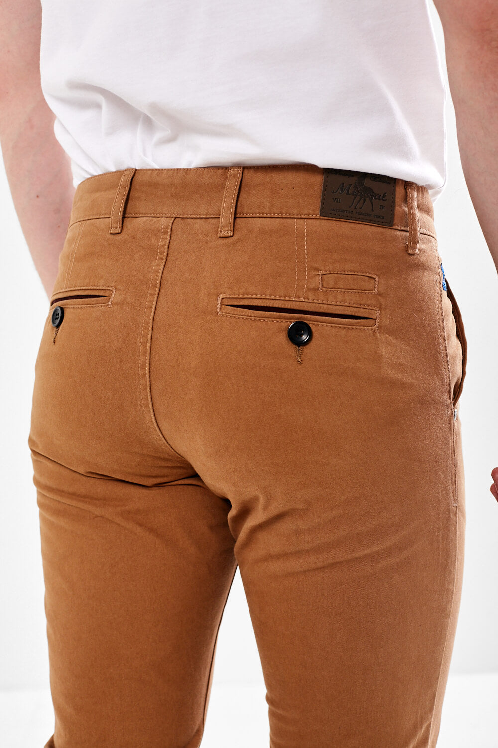 Jonnie Tobacco Cotton Chinos