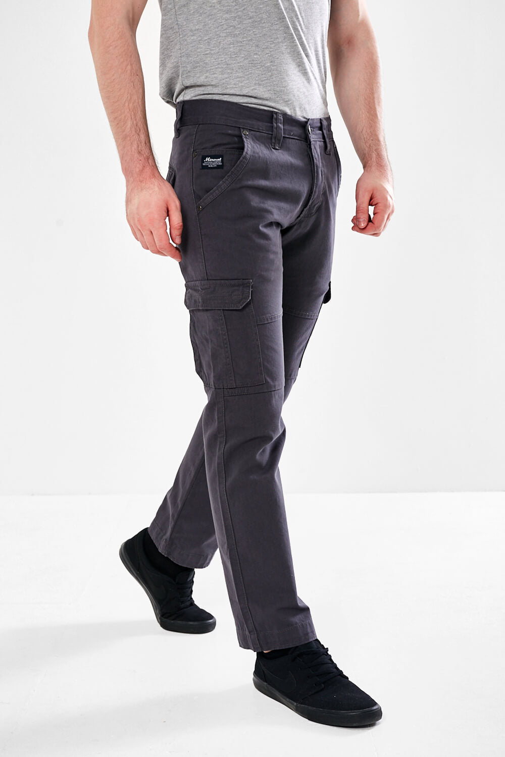 Earl Charcoal Cargo Chinos