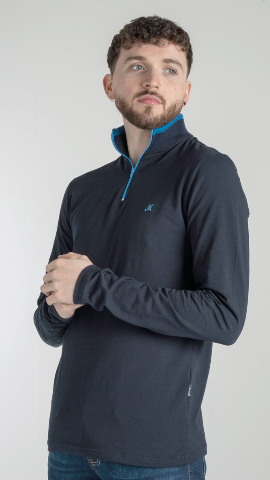 Karmel Navy 1/4 Zip Top